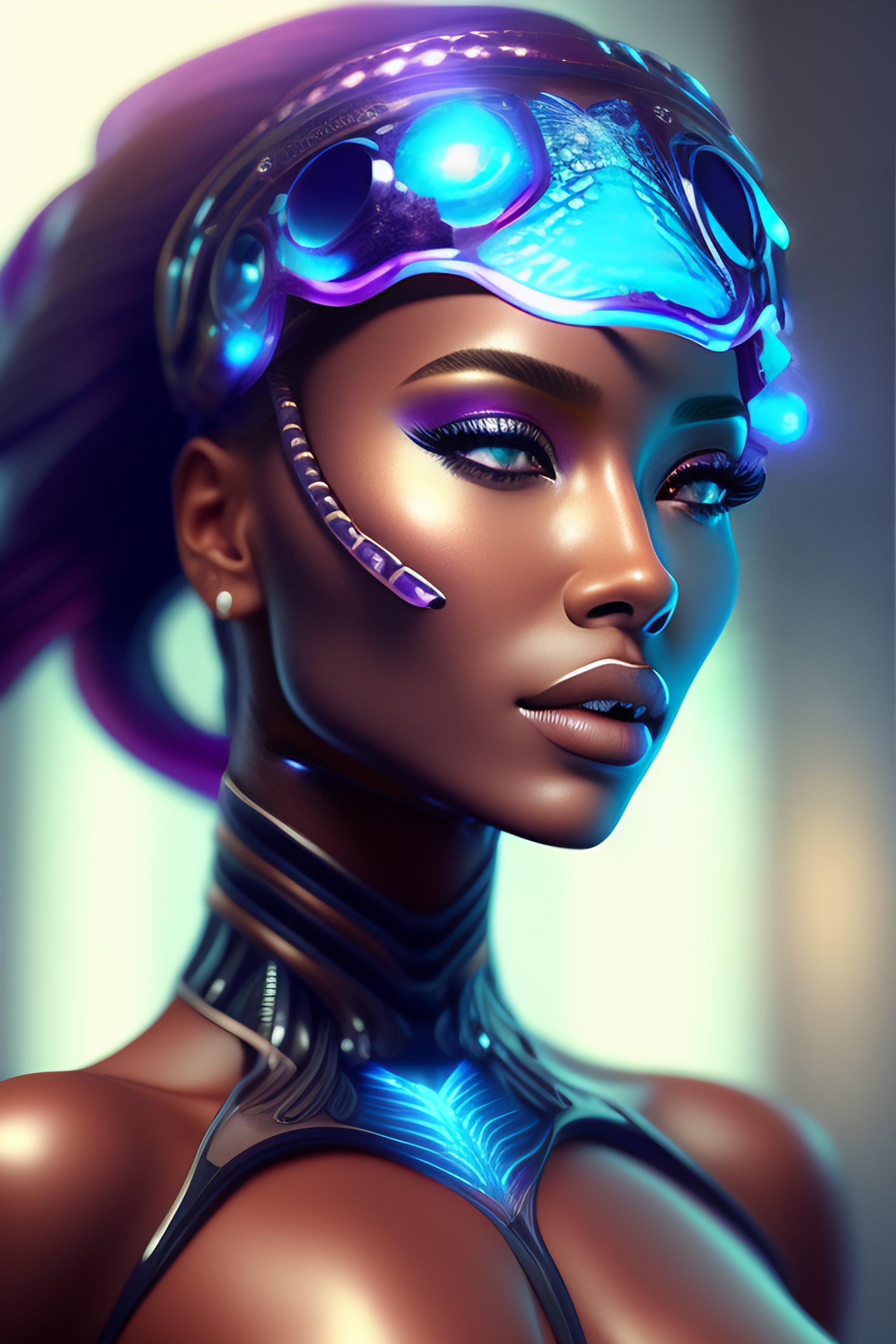 Lexica A GIRL HAVE Biomechanical Body Transparent Bioluminiscent