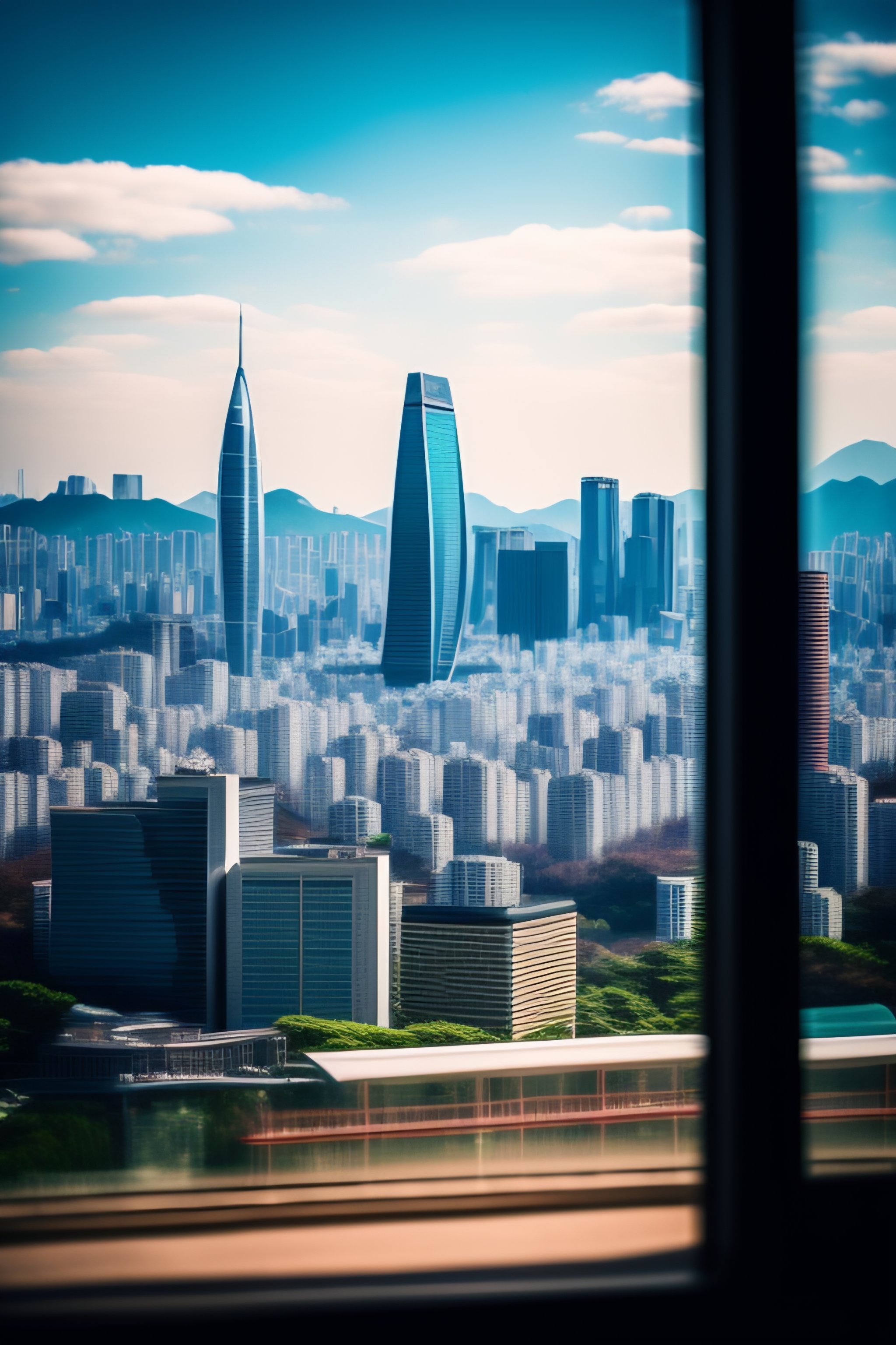 Lexica Photo Of Seoul Through A Broken Glass