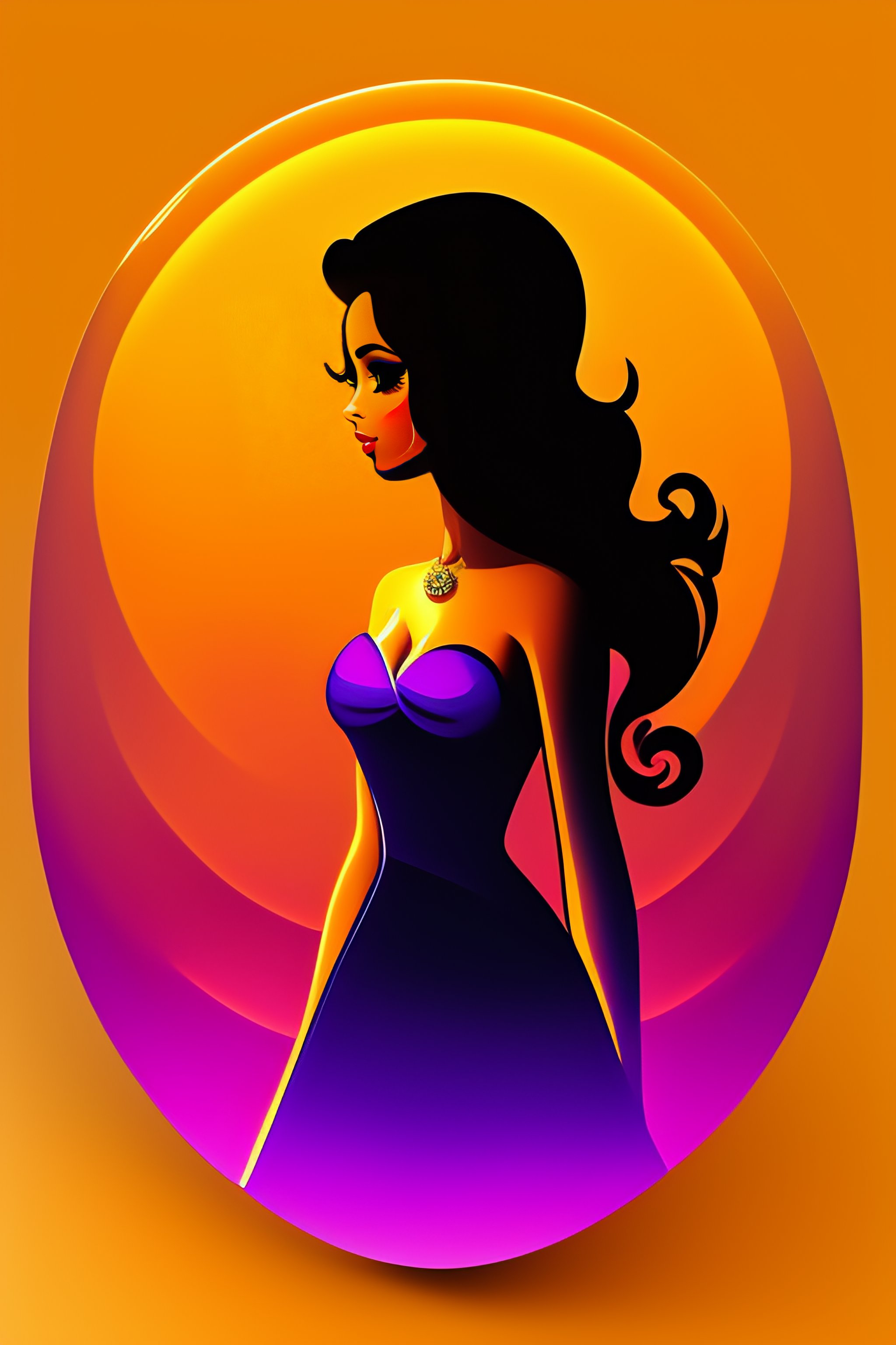 Lexica Princess Silhouette 2D Png Cartoon Basic