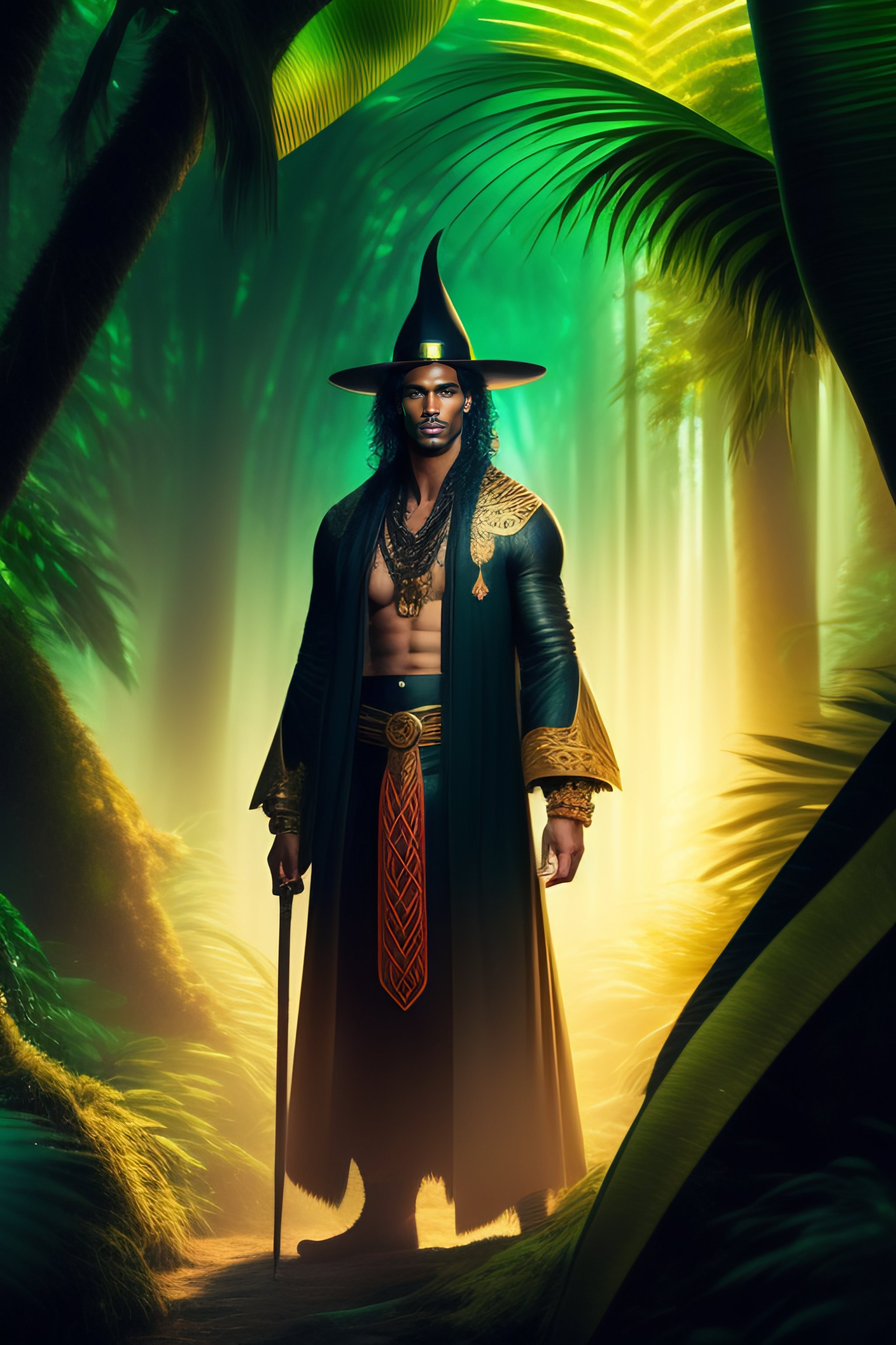 Lexica Male Witch In A Tropical Forest