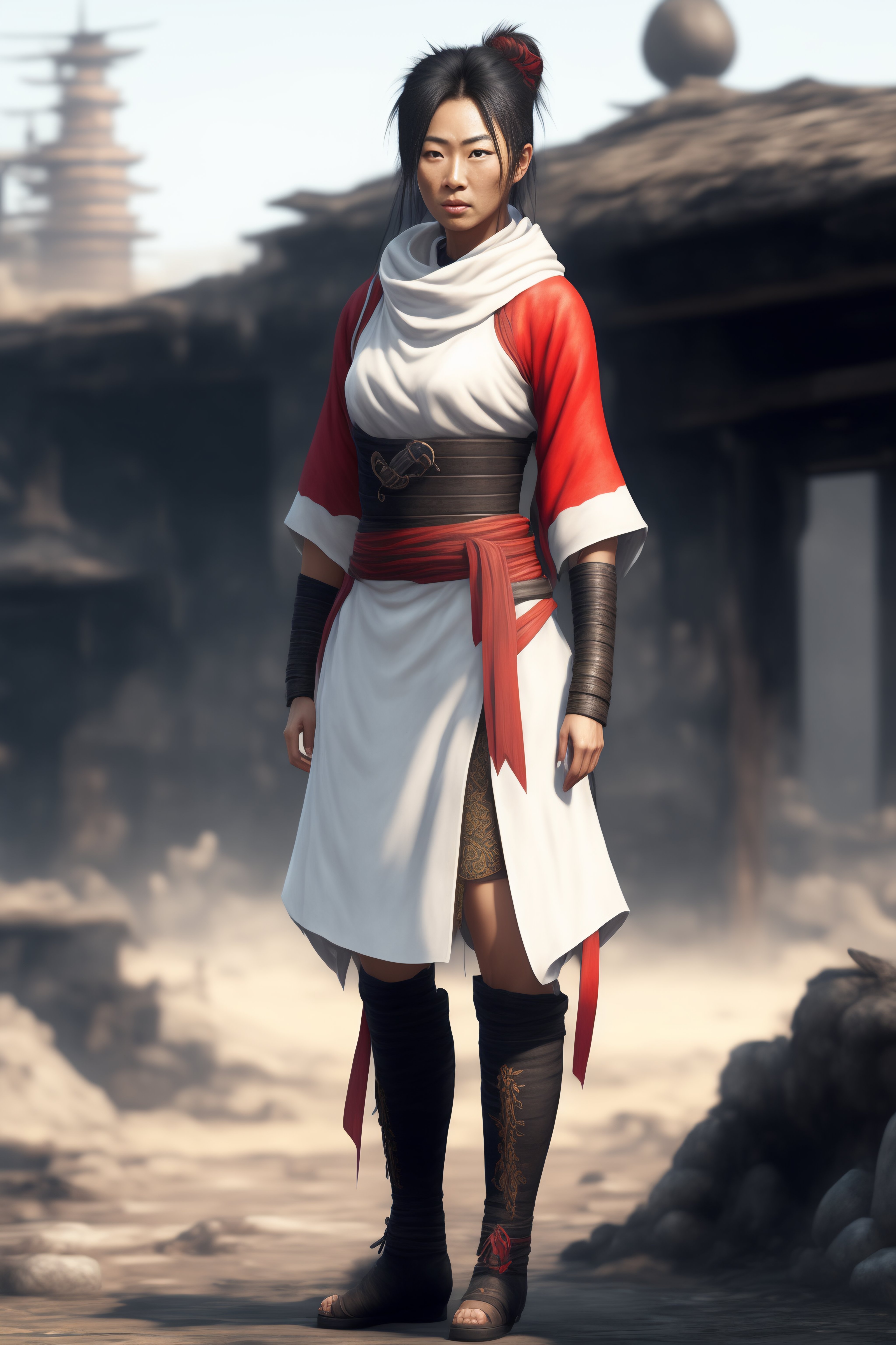 Lexica Concept Art Of A Japanese Ninja Woman Cotton Clothing Post