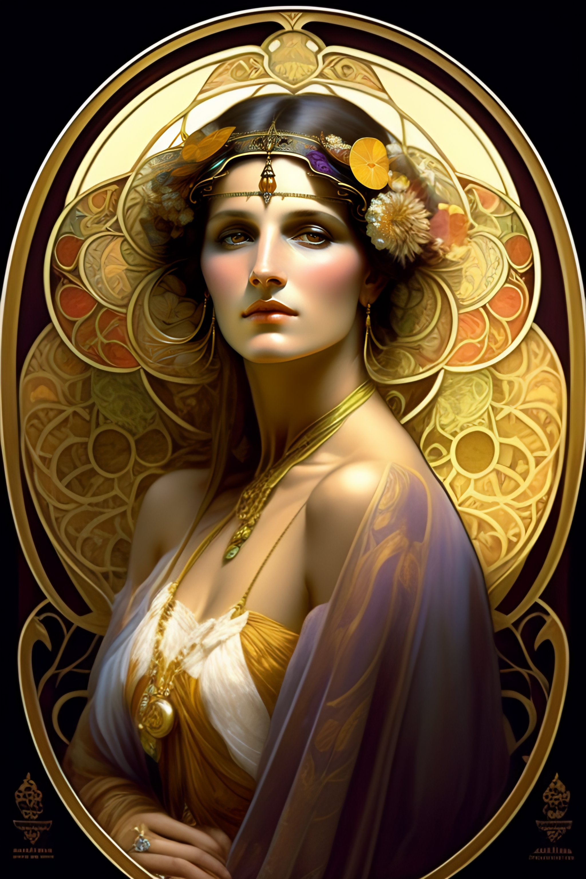 Lexica Retrato De Hombre Insecto Al Estilo De Alphonse Mucha