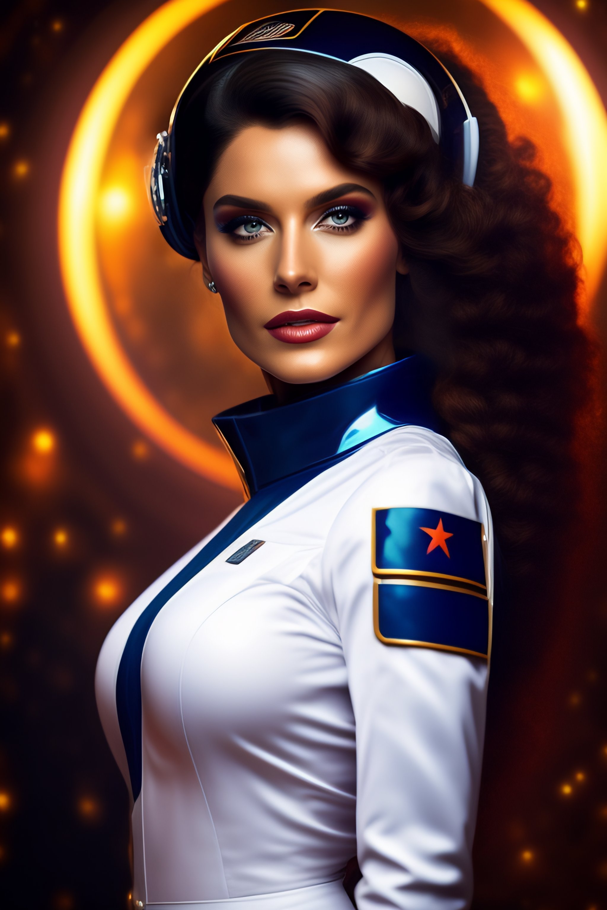 Lexica Hot Spacegirl Looking Straight At The Camera Wearing A Formal