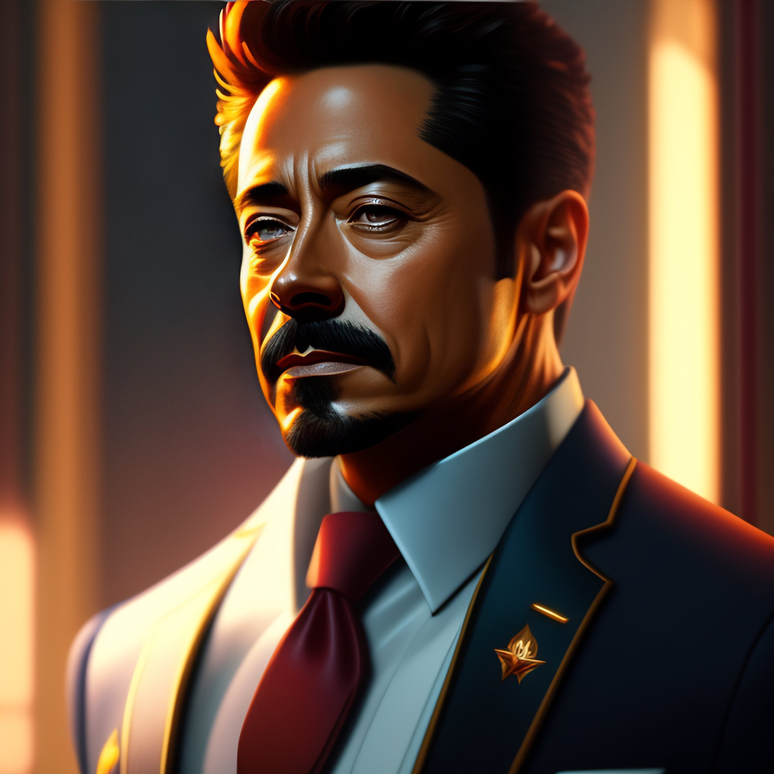 Lexica Concept Art Of Tony Stark Cinematic Shot Oil Painting By