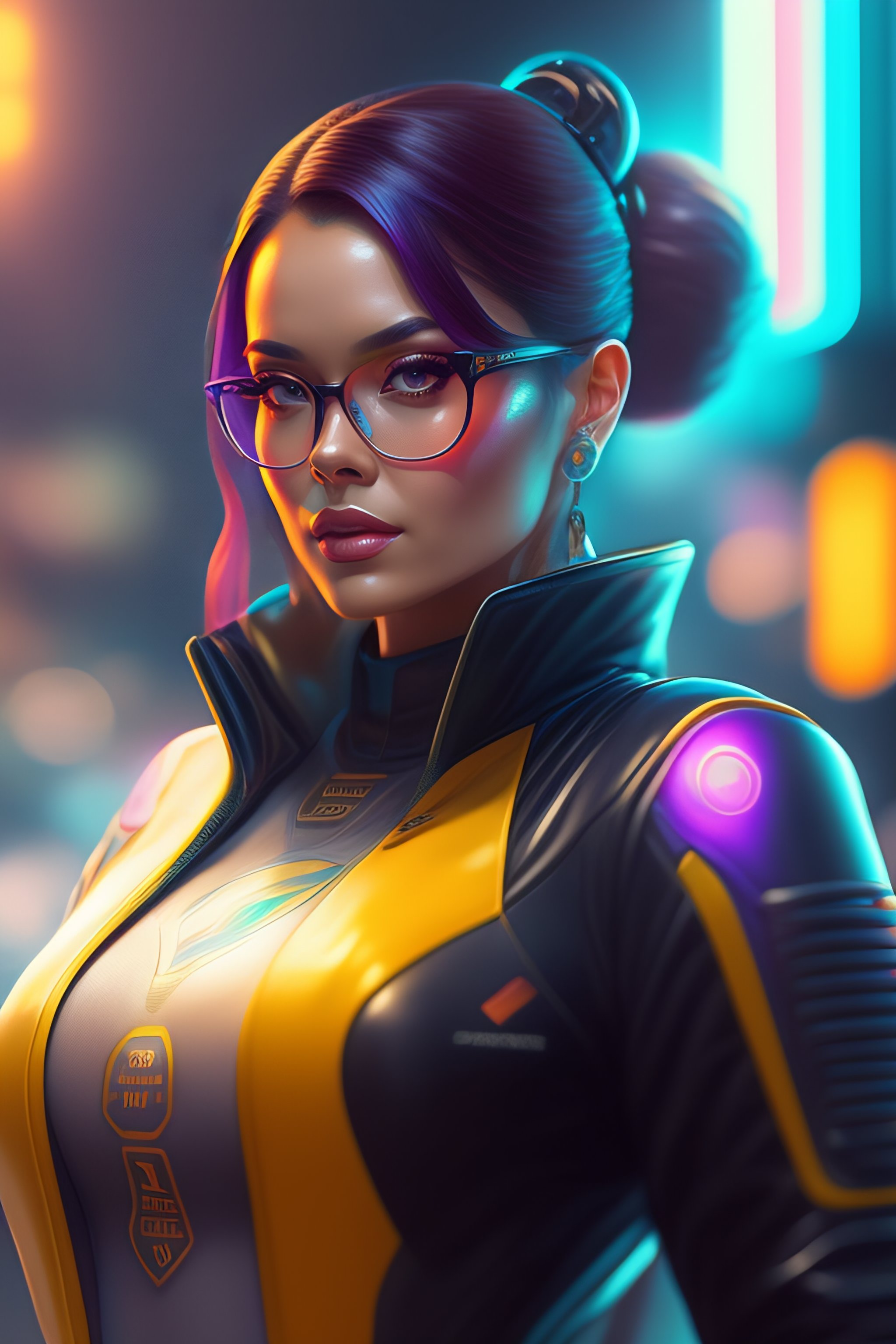 Lexica Dwight Schrute Pikachu Neon Cyberpunk Futuristic Stunning