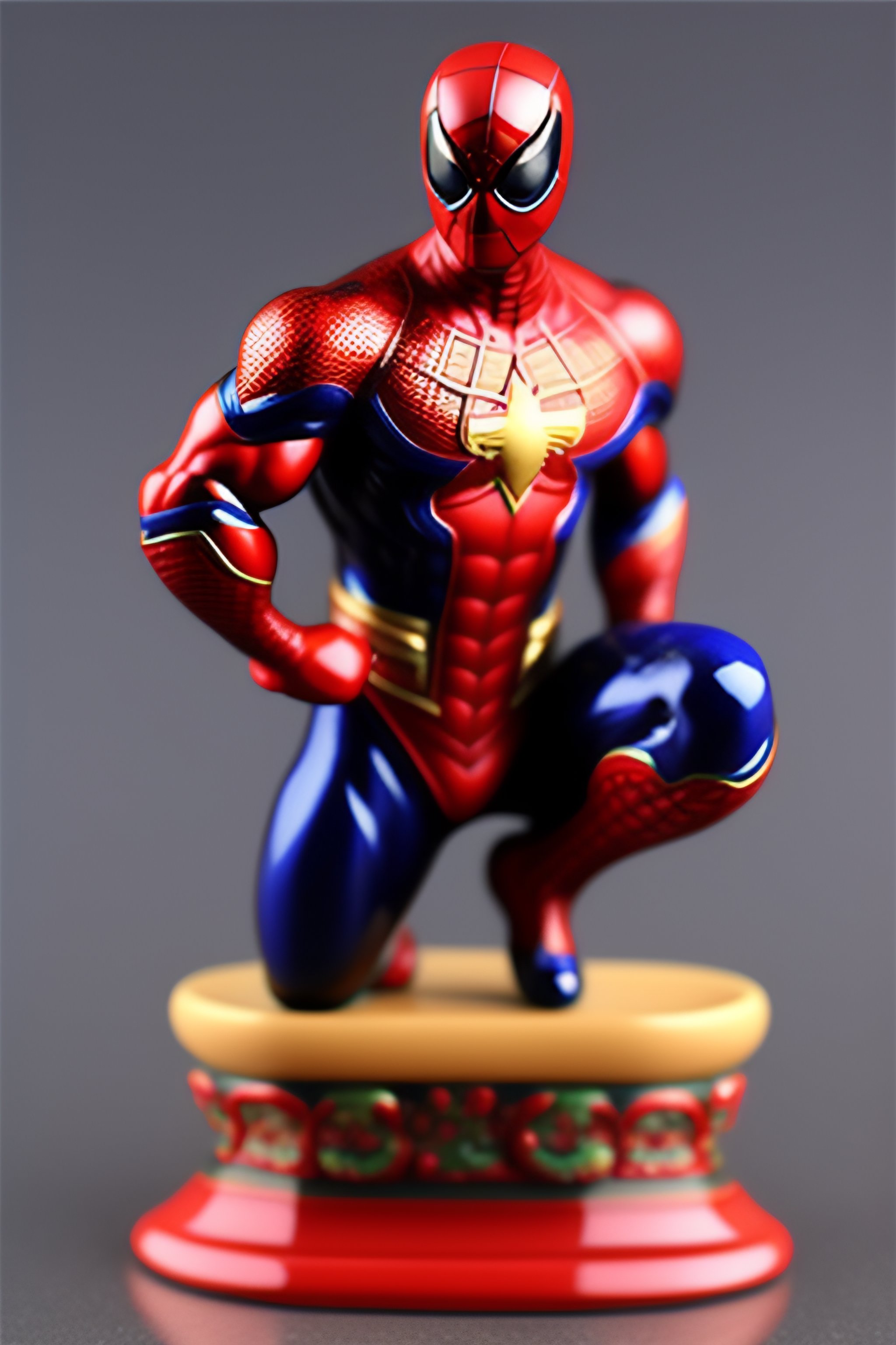 Lexica Chinese Ornamental Porcelain Spider Man Figurine Very Fine