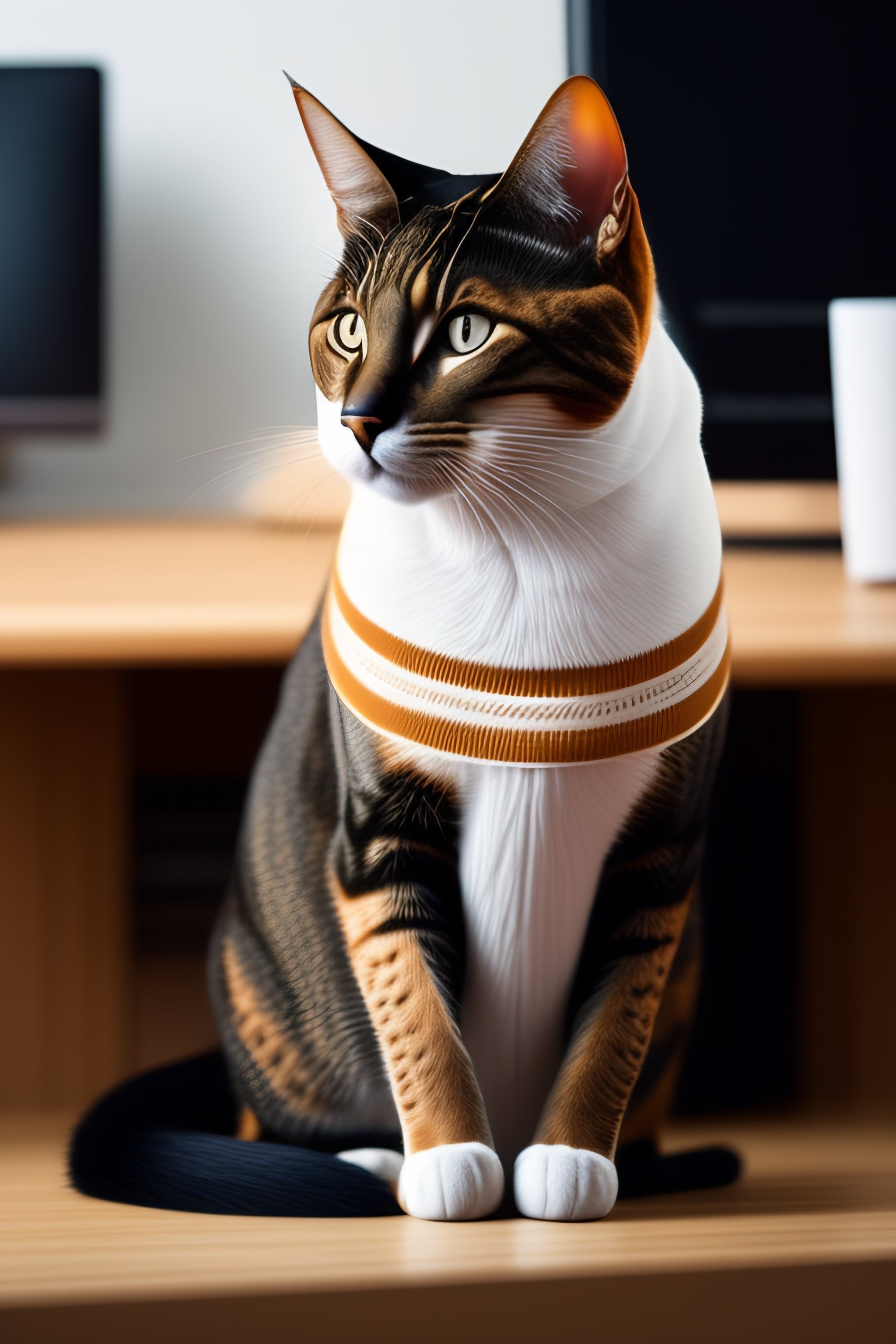 Lexica Un Gato Trabajando En La Oficina Con Otros Humanos El Gato