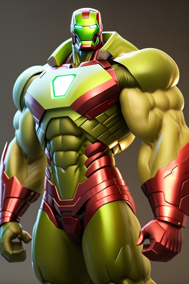 Lexica Iron Man Combine With Hulk Green Color