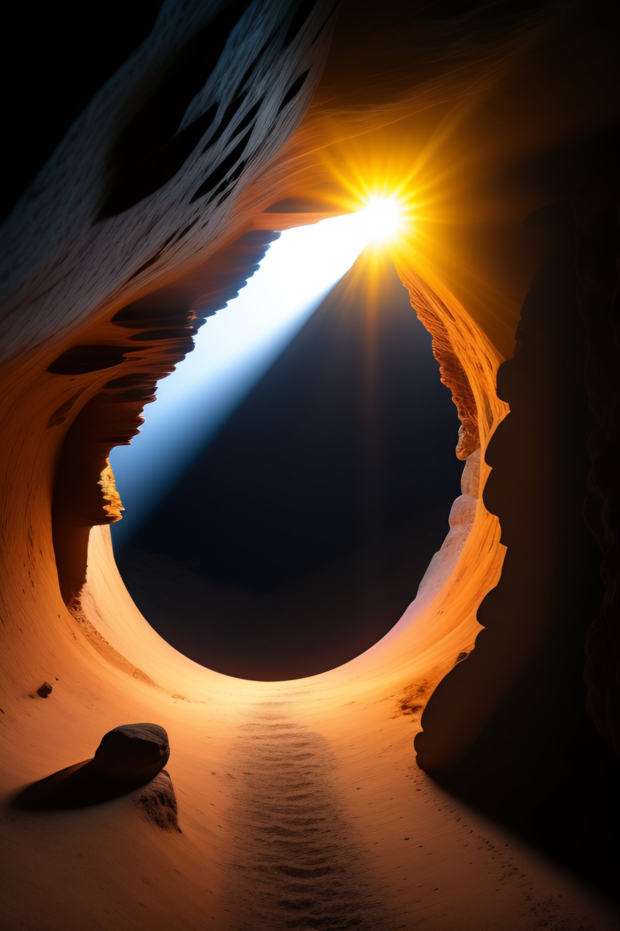 Lexica The Sun Beam Light Through Hole In The Cave