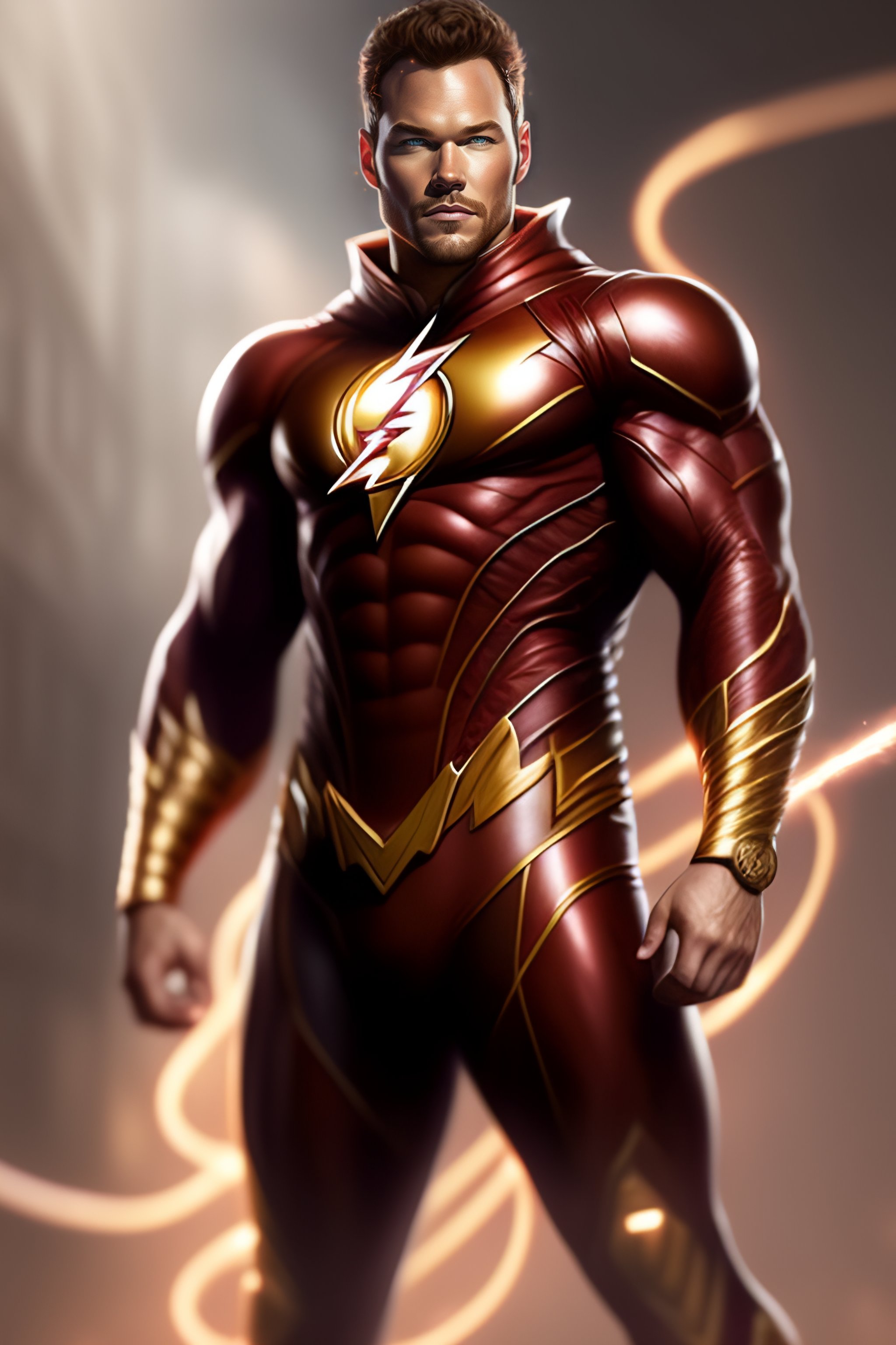 Lexica Full Body Portrait Of Thin Muscular Chris Pratt As Flash