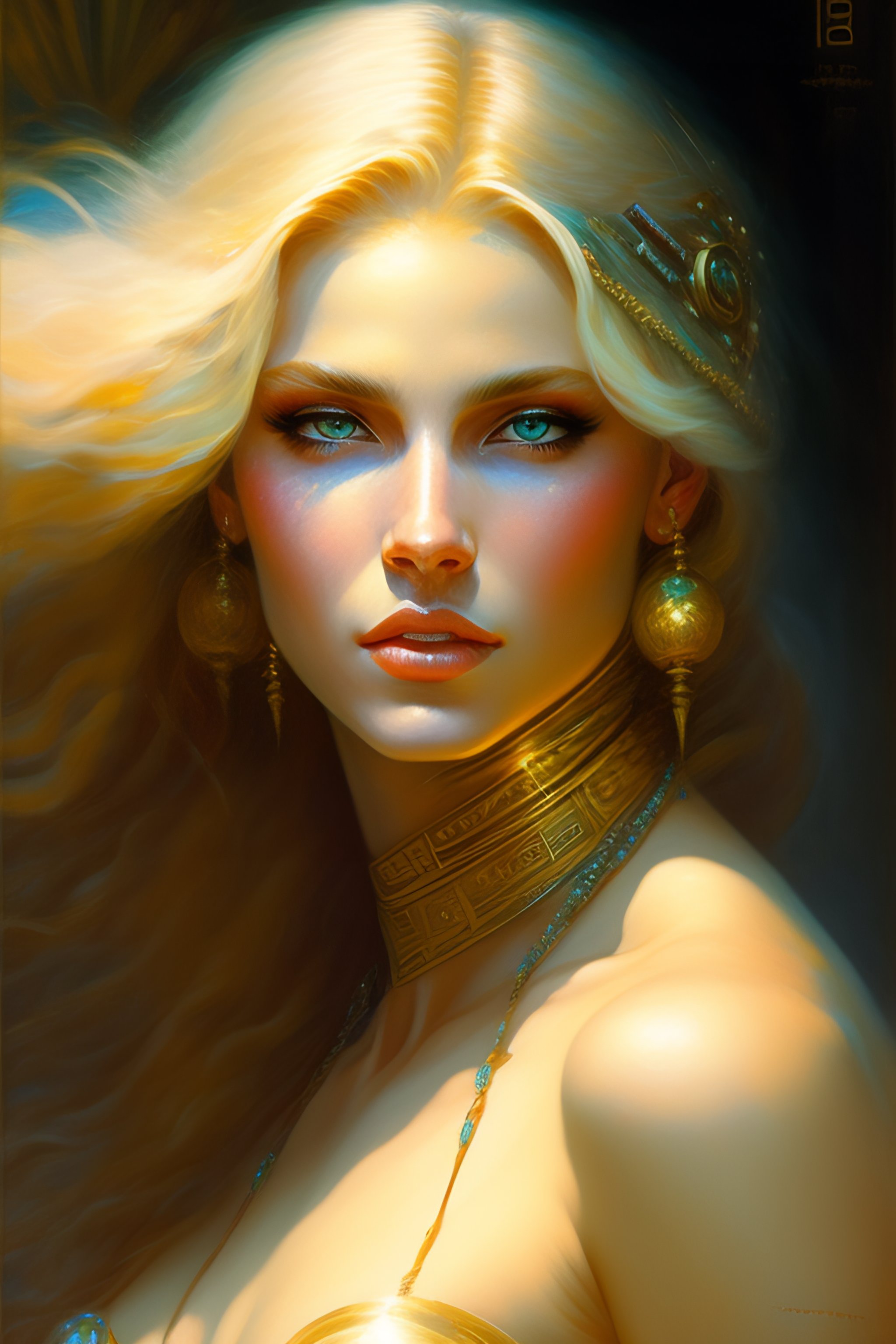 Lexica Gaston Bussiere Blonde Cyberpunk