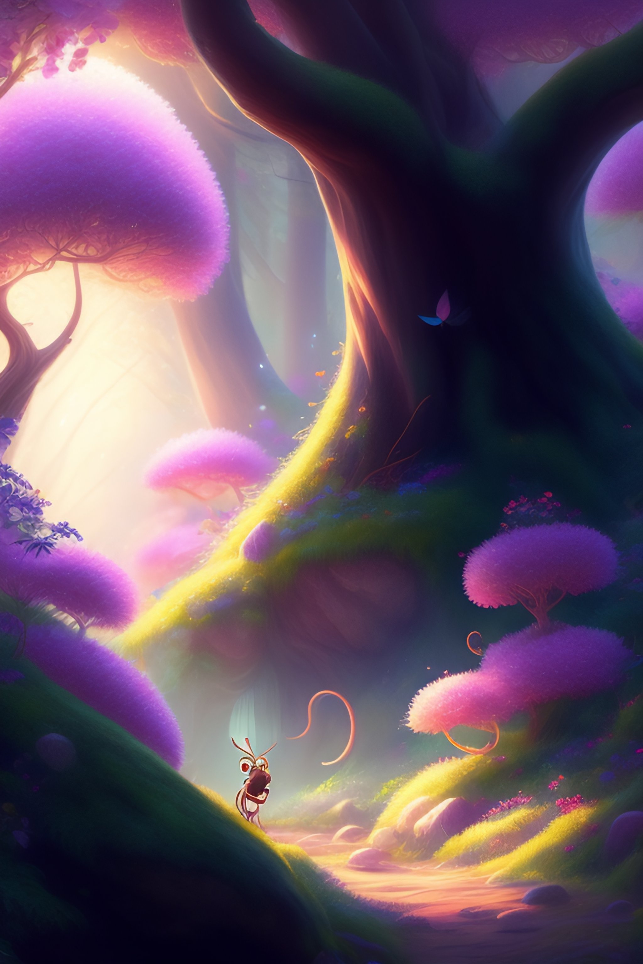 Lexica A Cute Ant In The Dreamy Forest Fantasy Dreamlike 8 K