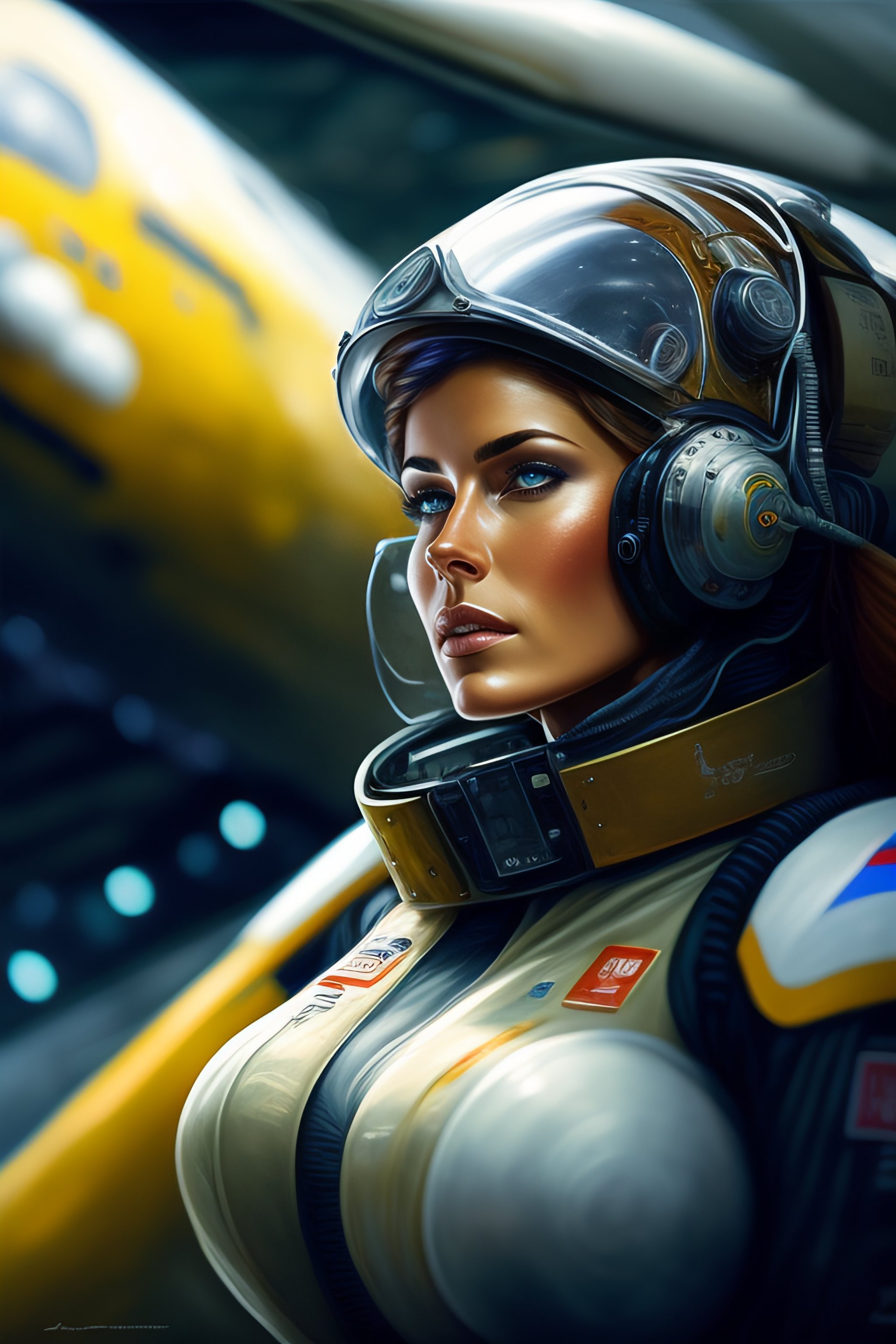 Lexica Cyborg Pilot Russian Women Interior Cockpit Hyperdetailed