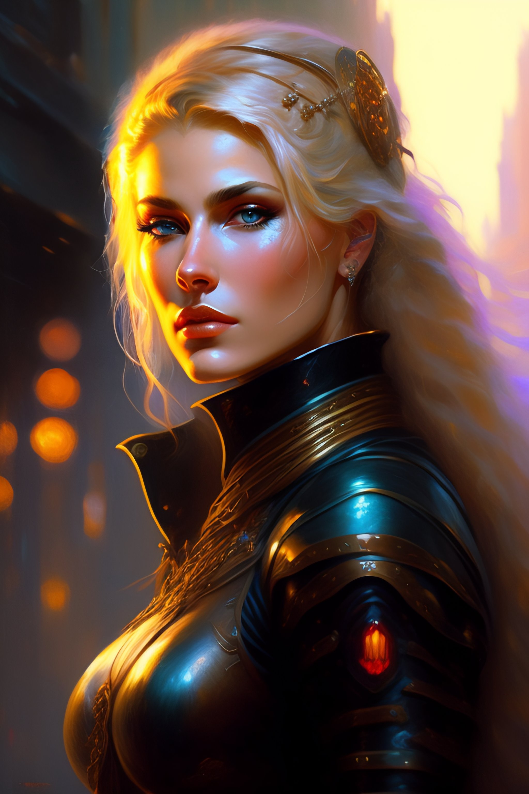 Lexica Gaston Bussiere Blonde Cyberpunk