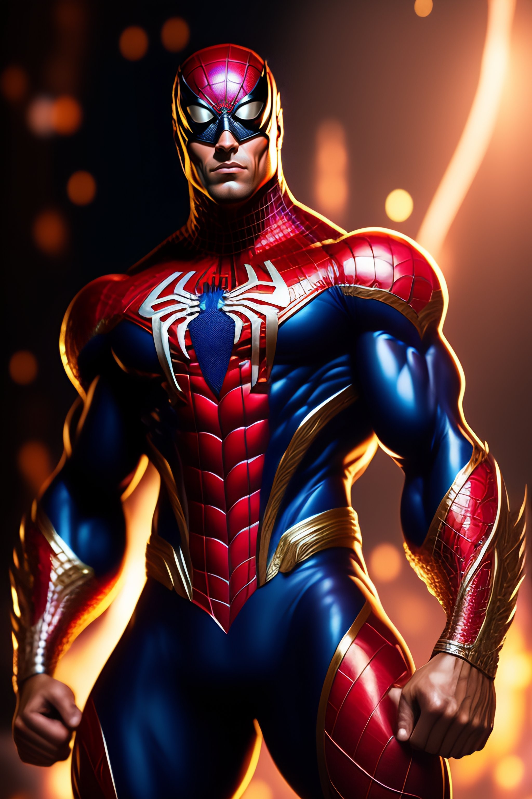 Lexica Full Body Potrait Of Super Muscular Spiderman Anime Version Full Long Highly Intricate