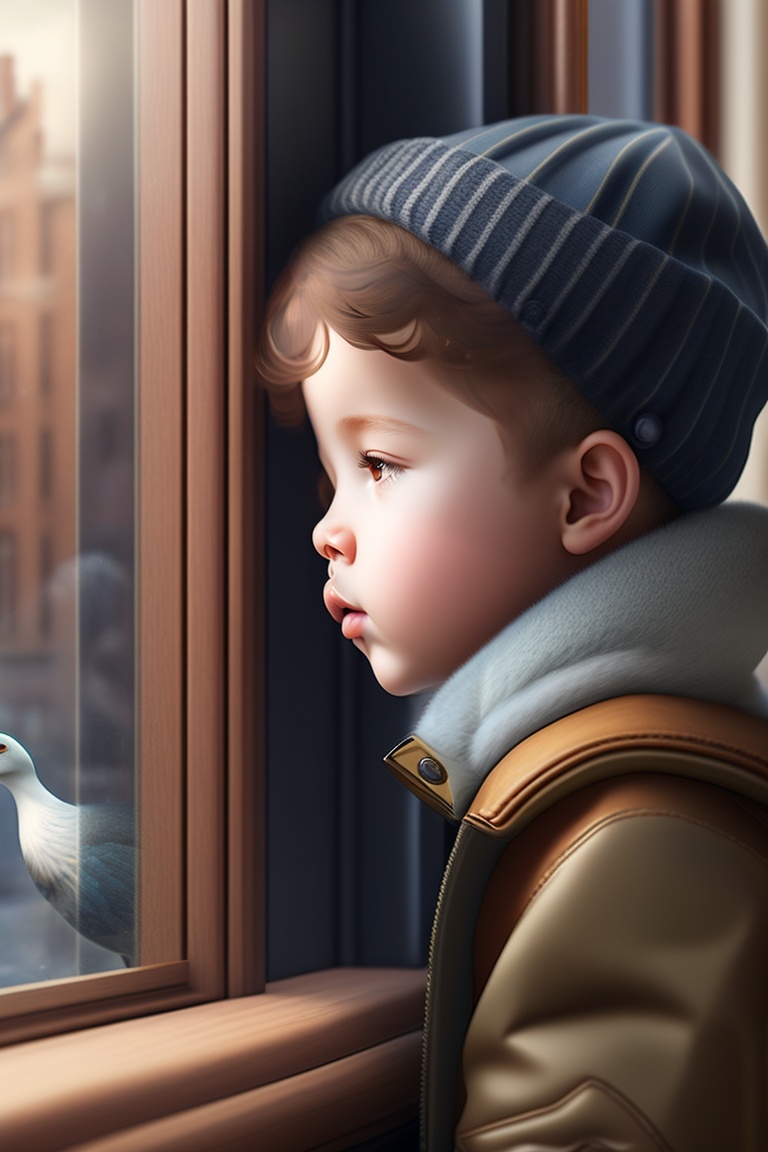 Lexica A Boy Looking Outside A Window Looking Sad His Classmates