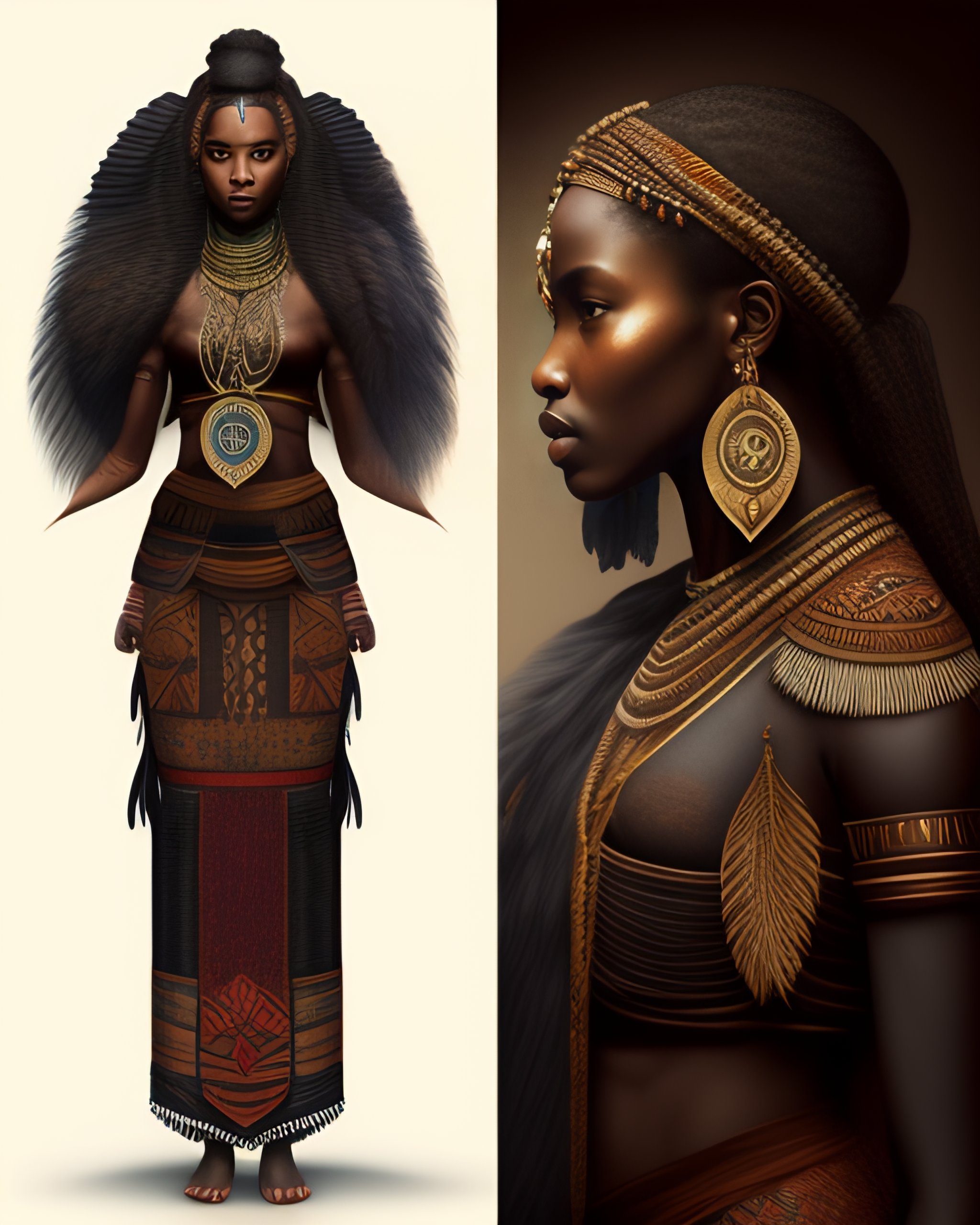 Lexica Dark Skin Massai Warrior Woman Insanely Detailed And