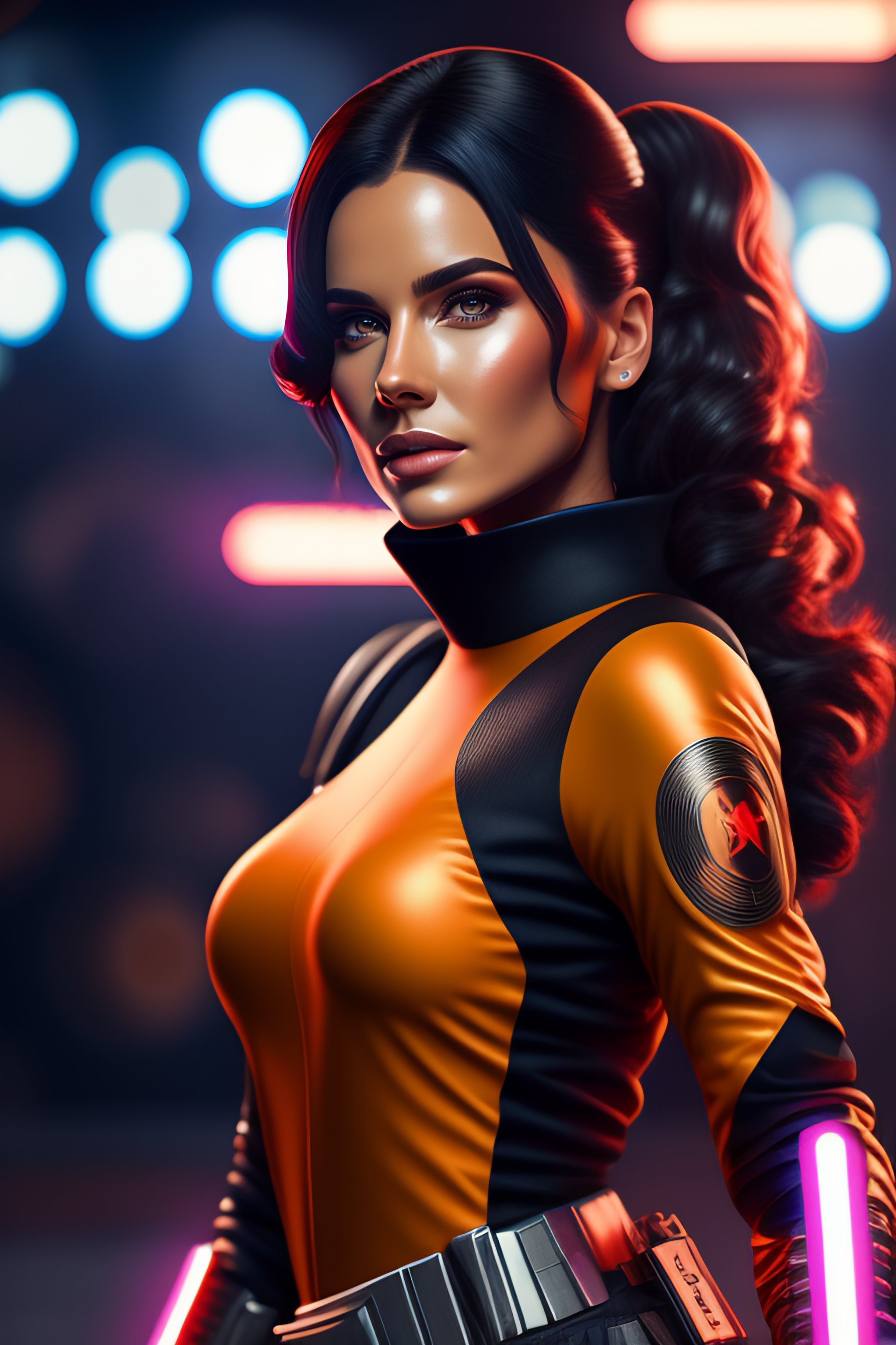Lexica Professional Portrait Of Hot Spacegirl With A Blaster Star