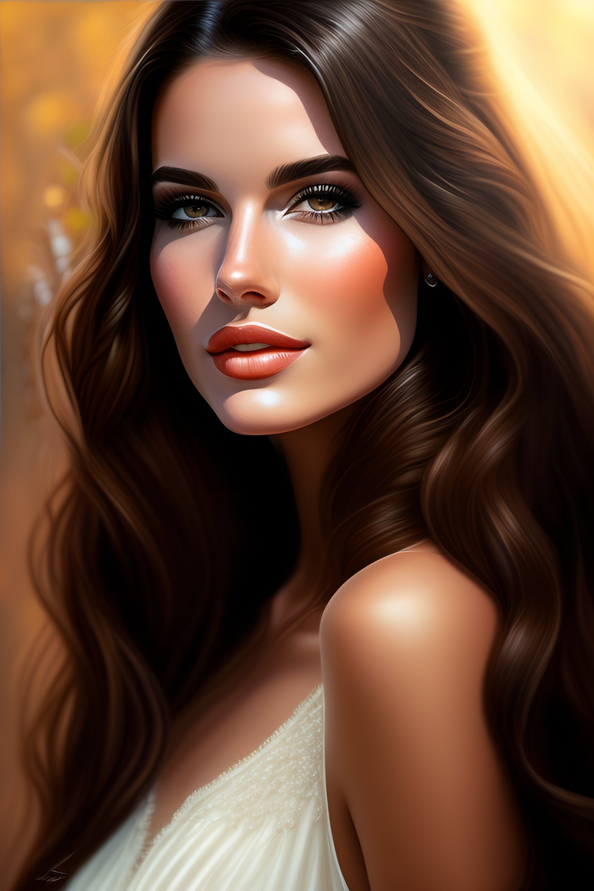 Lexica Portrait Draw Beautiful Girl Brunette