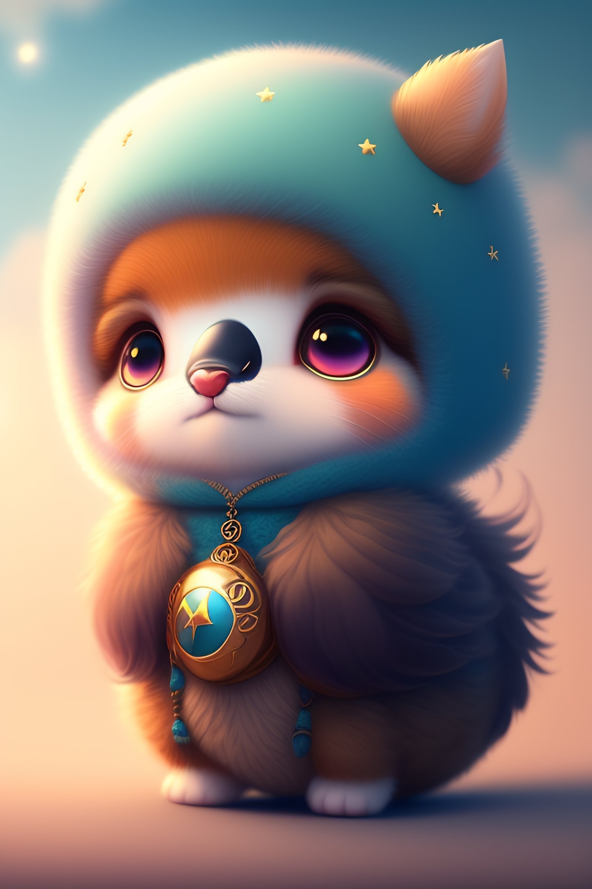 Lexica Cute And Adorable Cartoon Fluffy Baby Rhea Fantasy Dreamlike