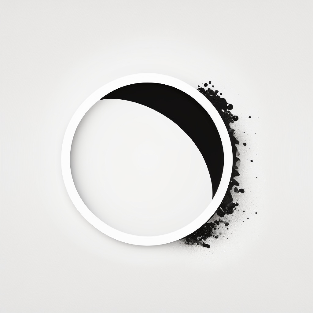 Lexica Bold Simple Black Ink Circle Vector On White Background