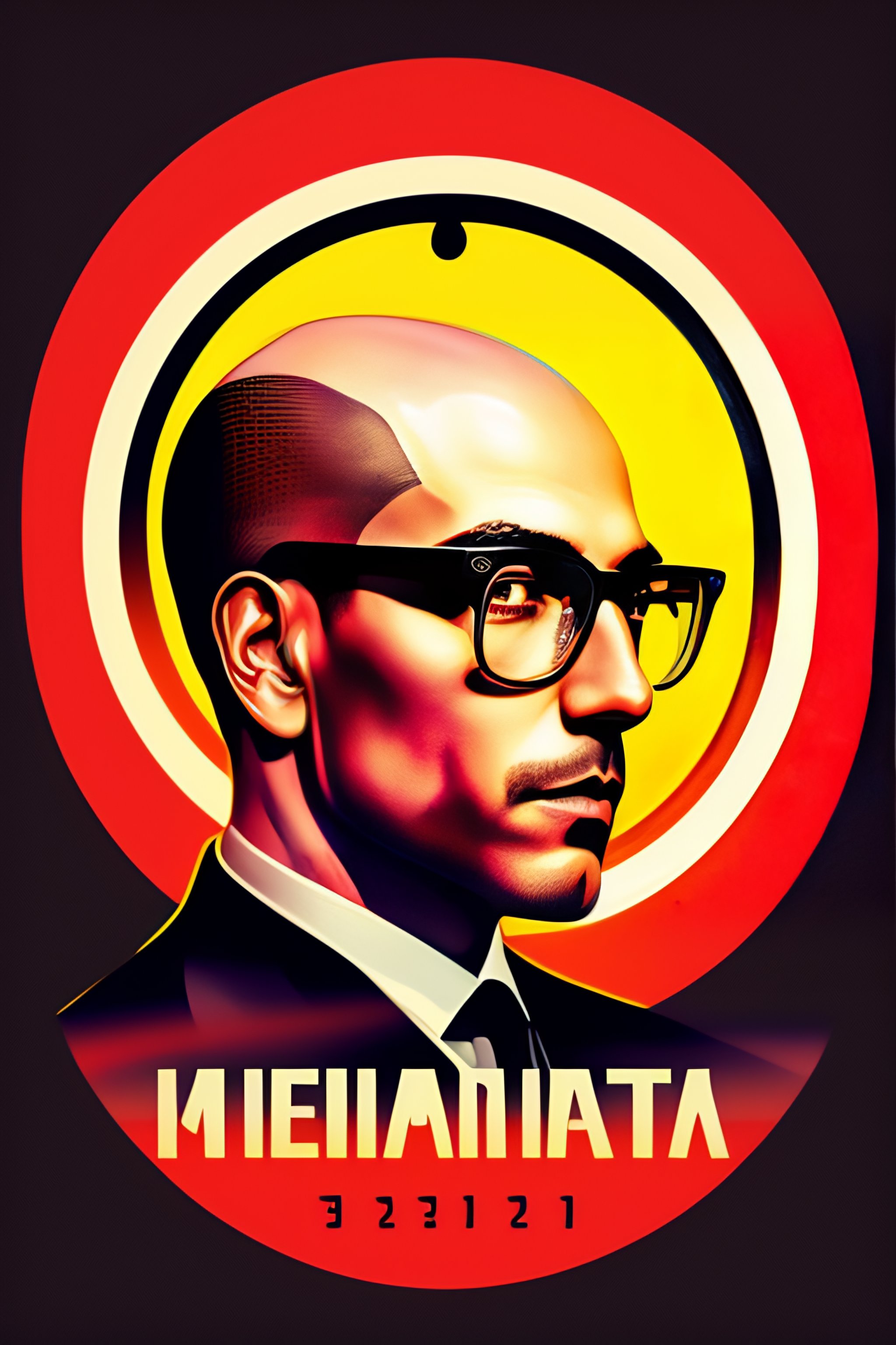 Lexica Bald Man With Glasses Vectorized Futuristic Vintage Medium