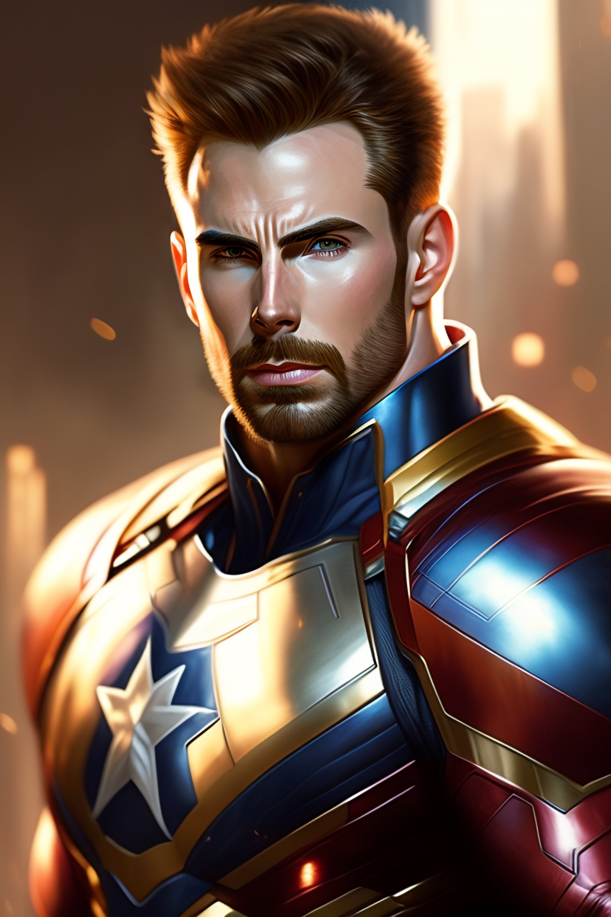 Lexica Full Body Potrait Thin Super Muscular Chris Evans In Captain