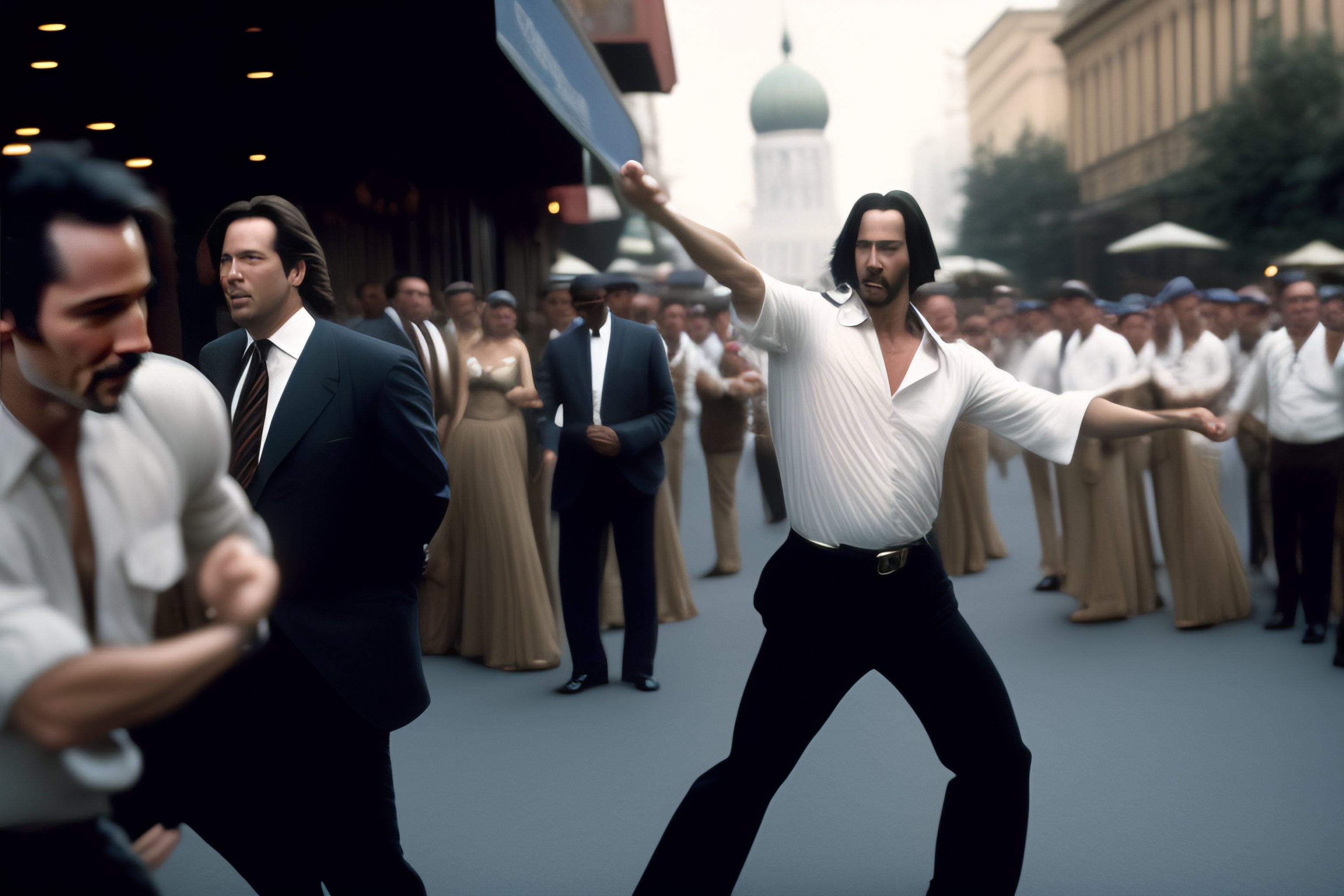 Lexica Keanu Reeves Dancing Candid