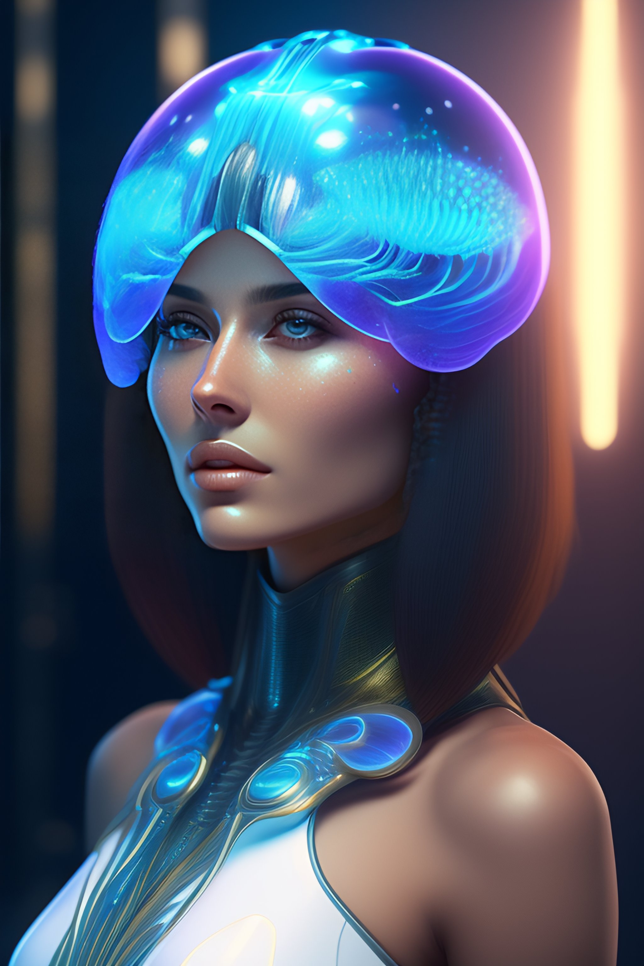 Lexica A GIRL HAVE Biomechanical BRAIN Transparent Bioluminiscent