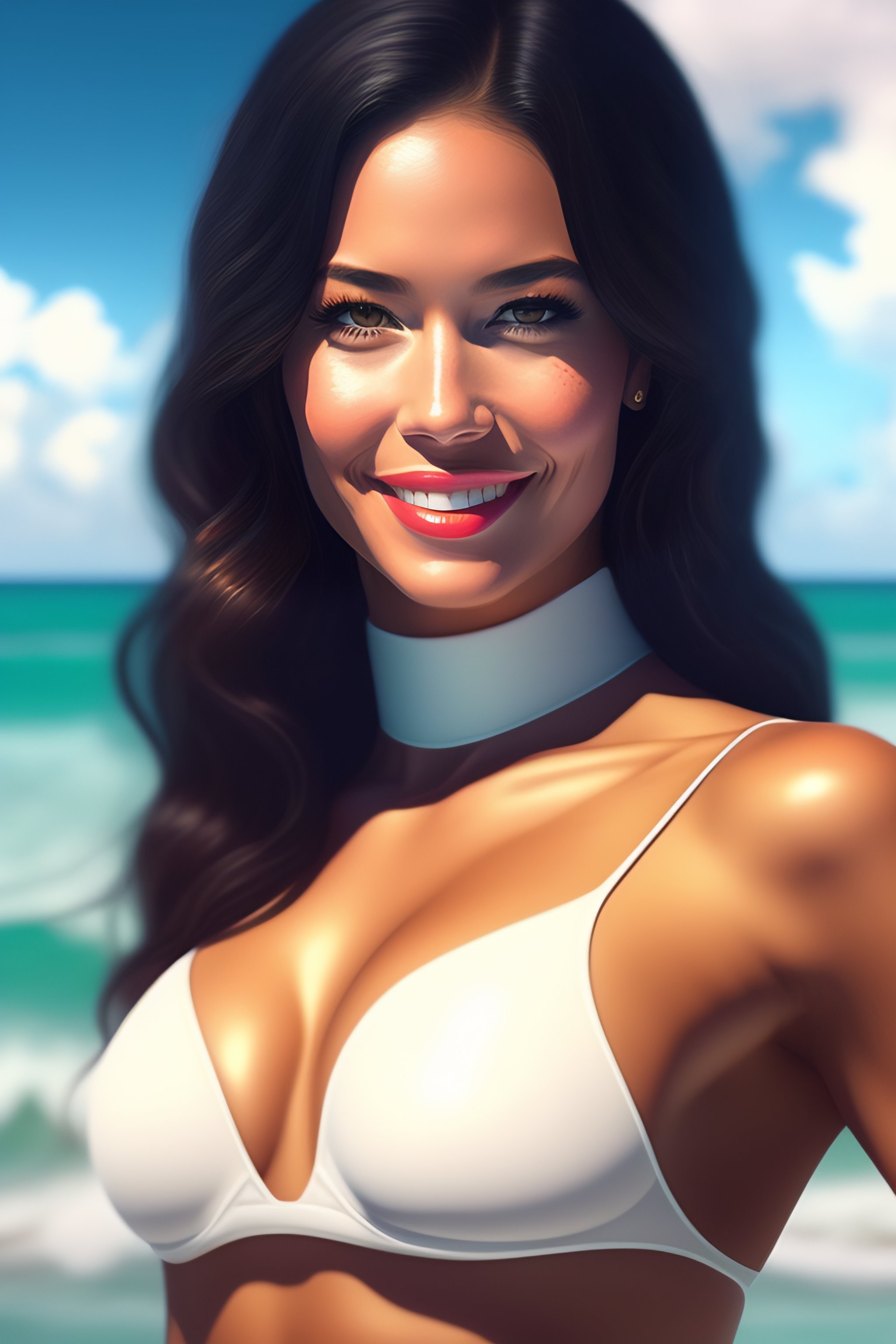 Lexica Ultra Realistic Beautiful Ana Ivanovic In Bikini Dc Comics