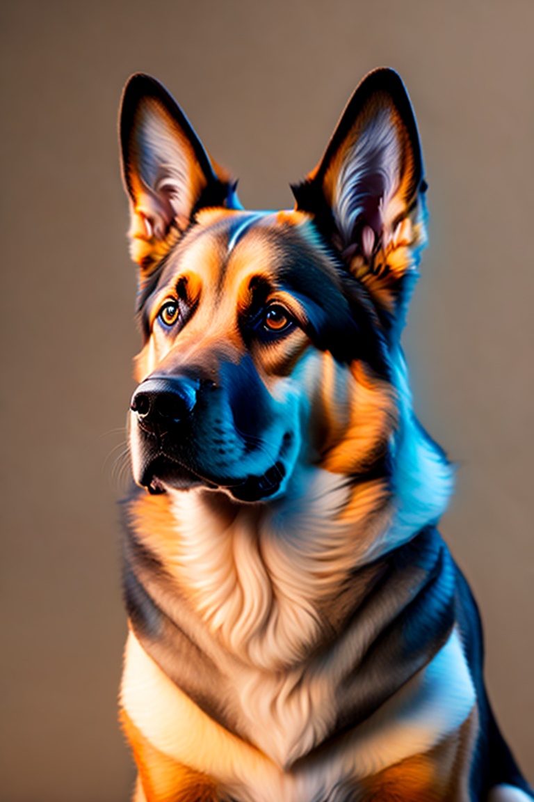 Lexica Adorable German Shepherd Solid Background