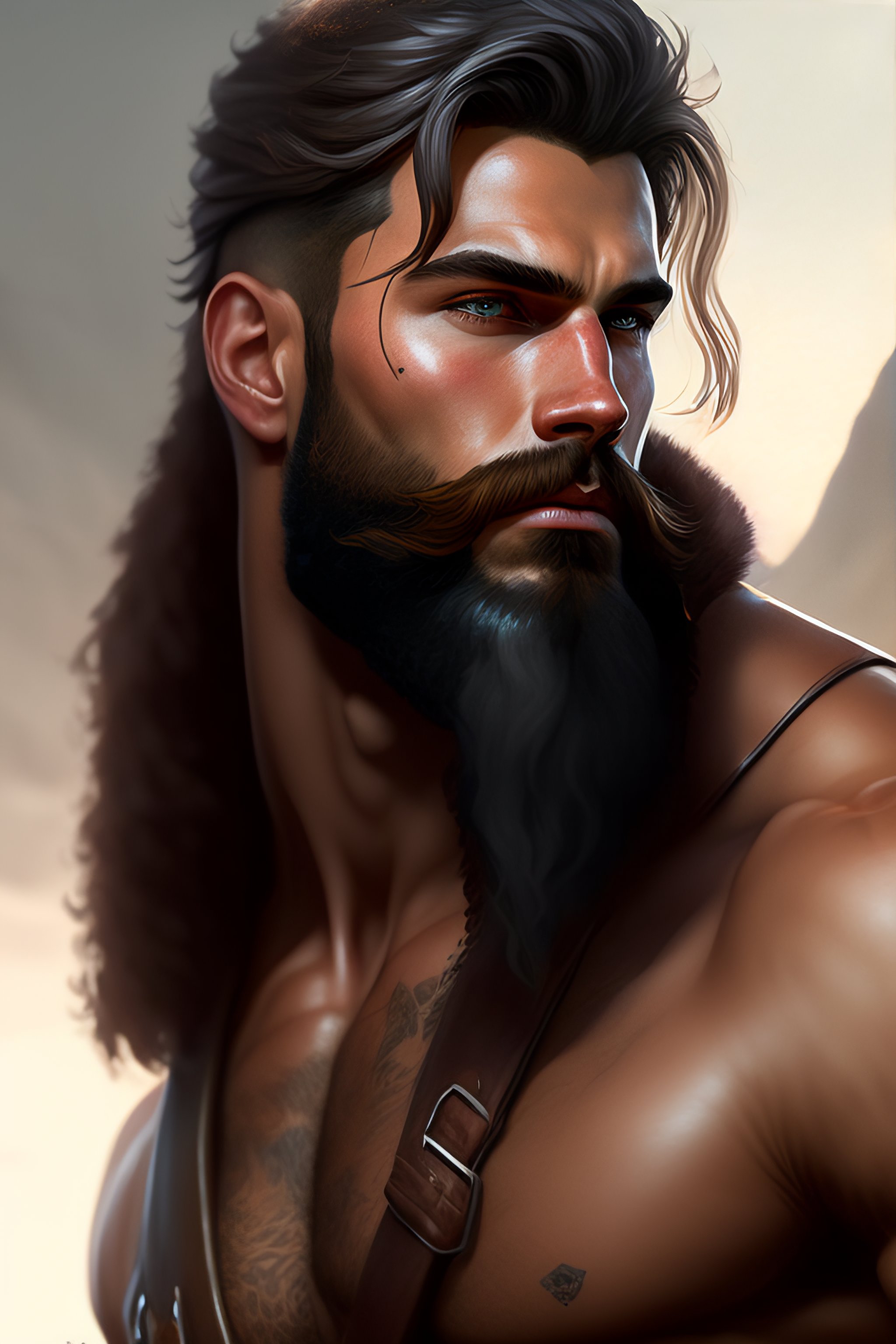 Lexica Portrait Of A Rugged Ranger Muscular Upper Body Hairy Torso