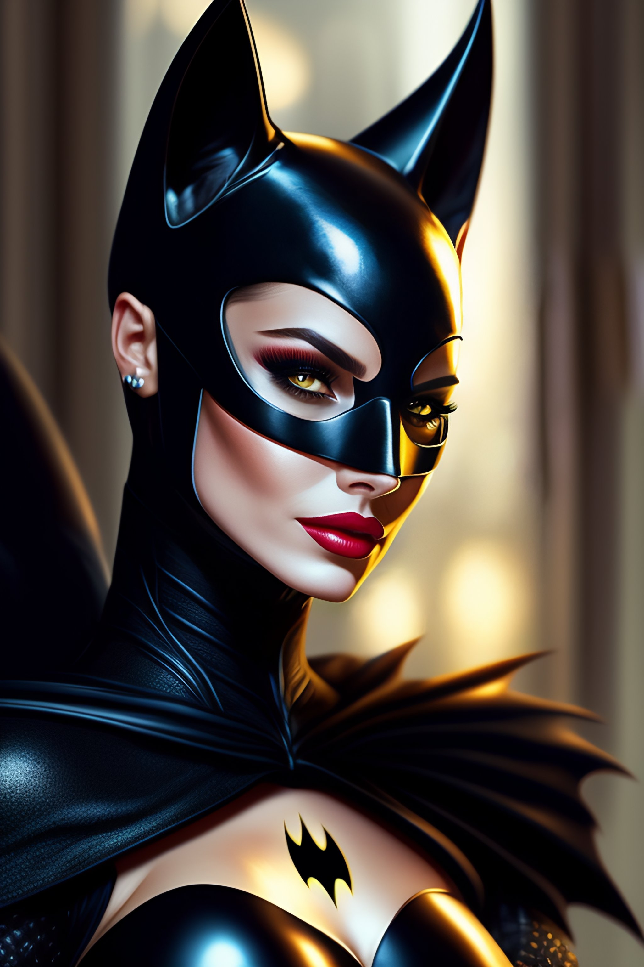 Lexica Batman Catwoman Realistic Style Vivid Picture Fantasy