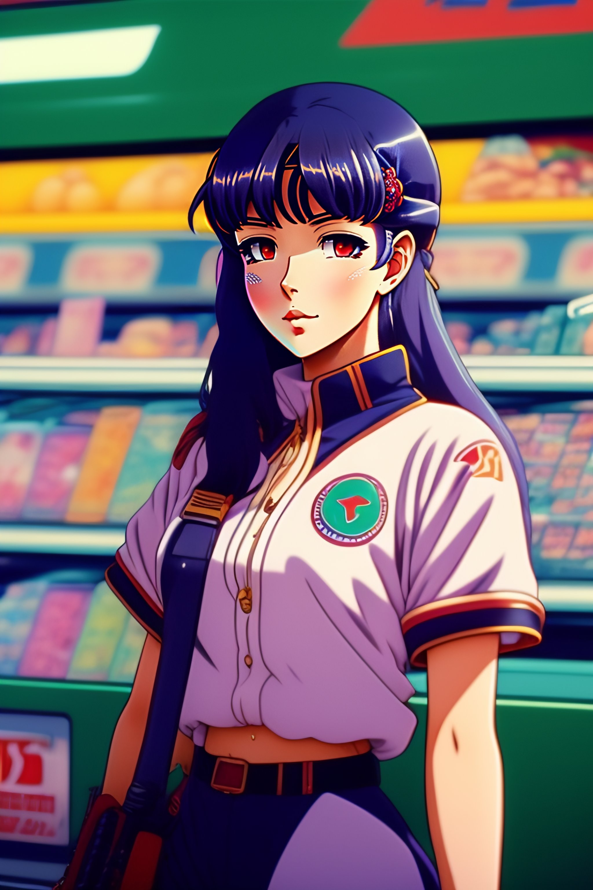 Lexica Vintage 90 S Anime Style Stylish Model Posing In 7 11