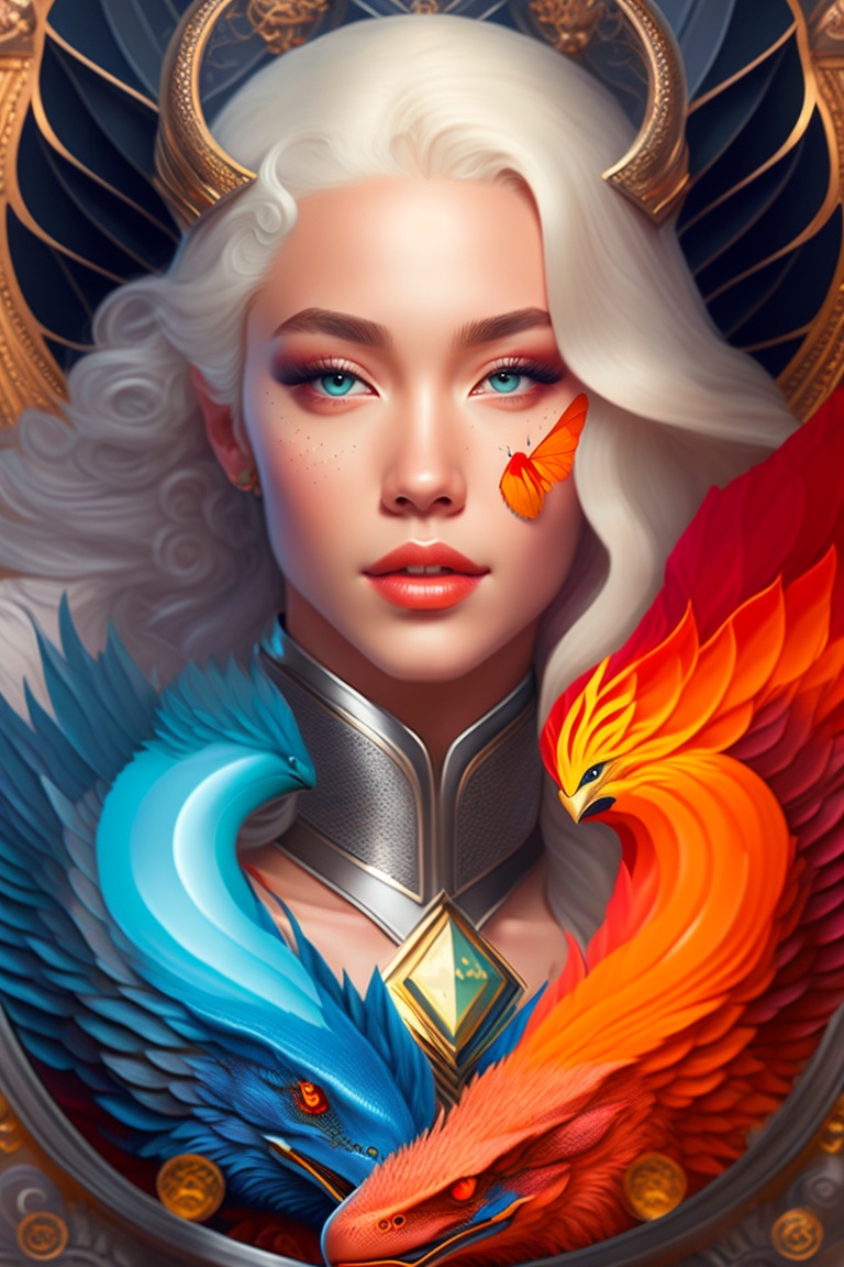 Lexica Lofi Biopunk Portrait Daenerys Targaryen With Three Dragons