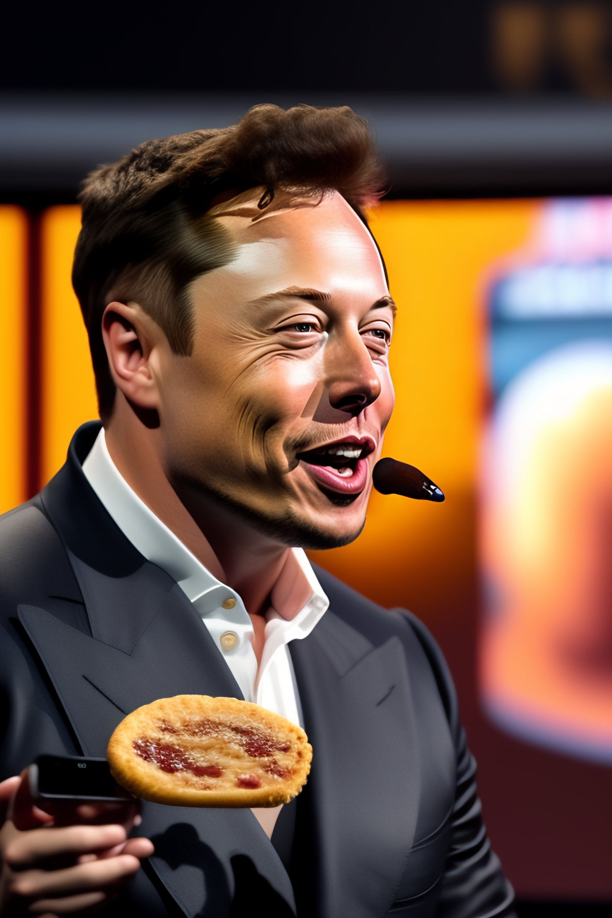 Lexica A Photo Of Elon Musk Eating A The Largest Photo