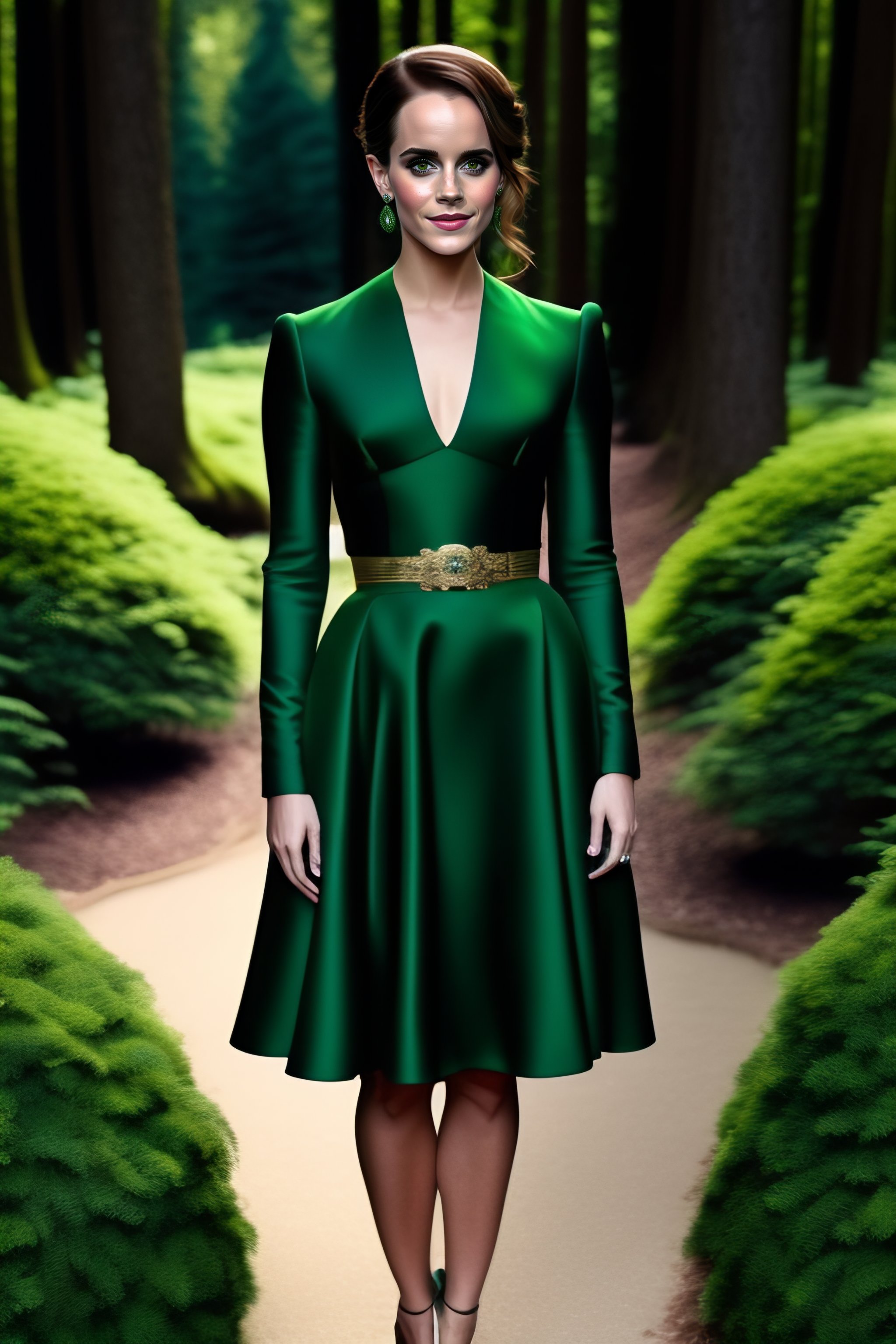 Lexica An Incredibly Beautiful Emma Watson In Dark Green Ribboned