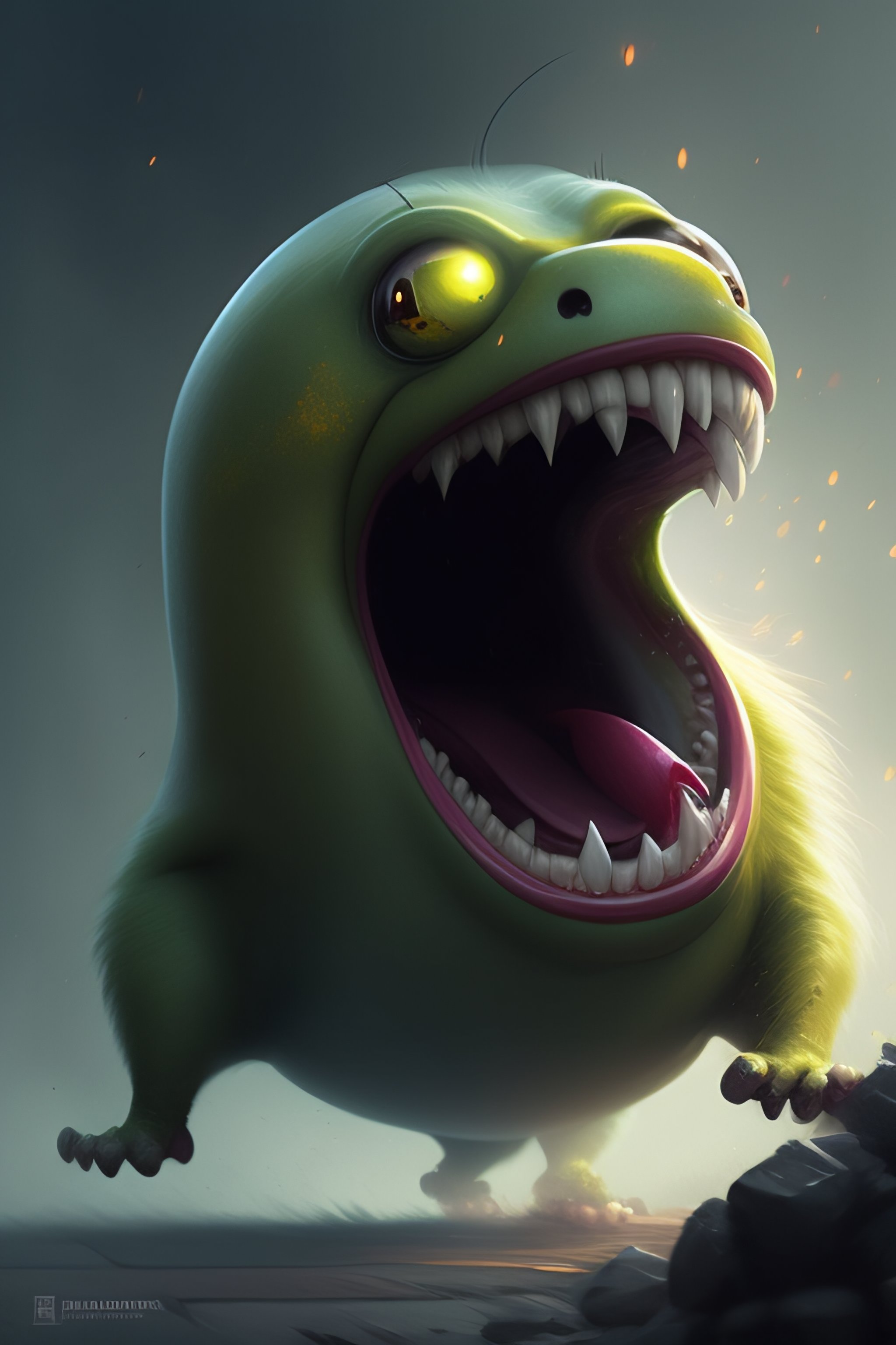 Lexica A Grotesque Minion Shrieking And Gnashing Its Teeth Digital