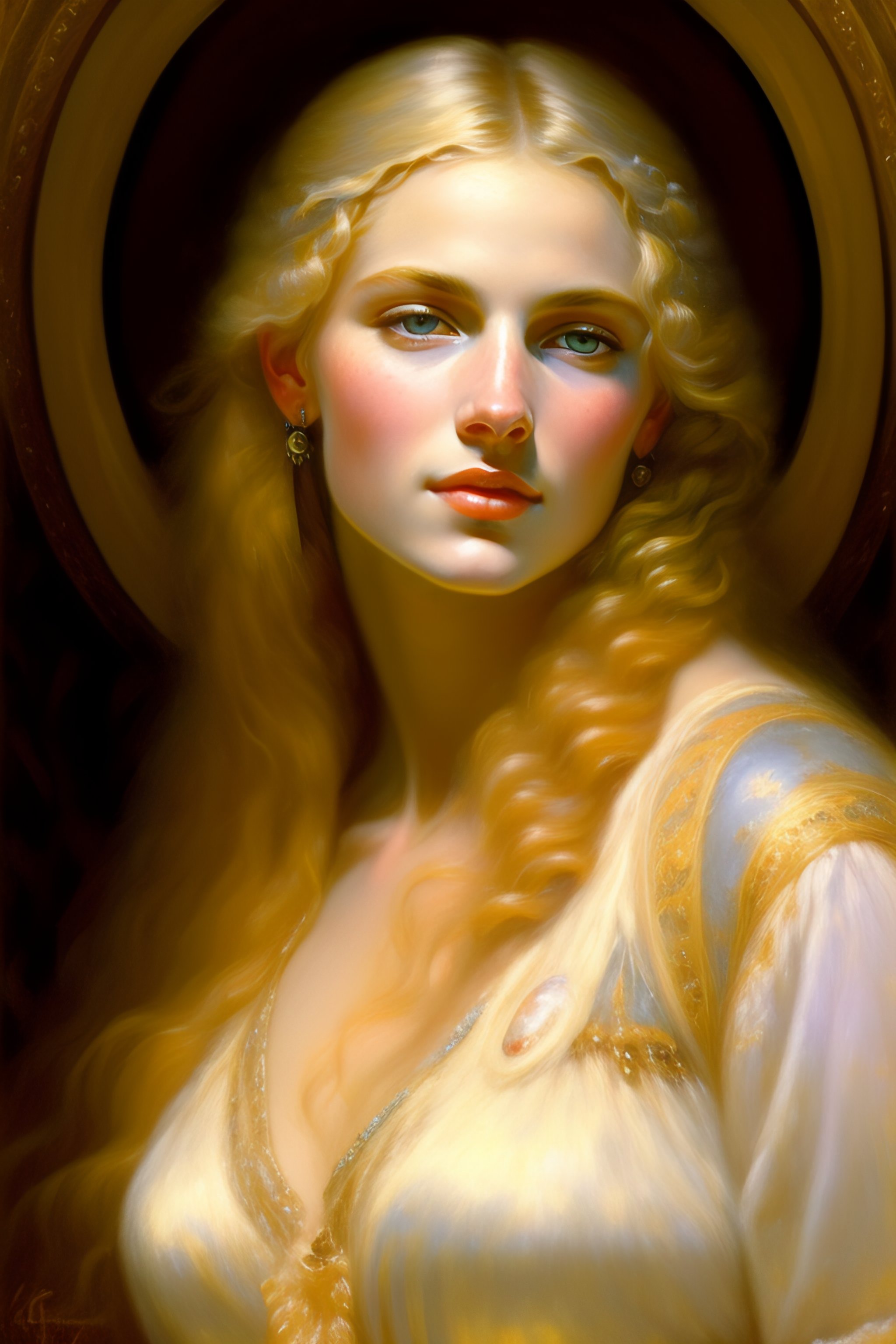 Lexica Gaston Bussiere Blonde Female Portrait