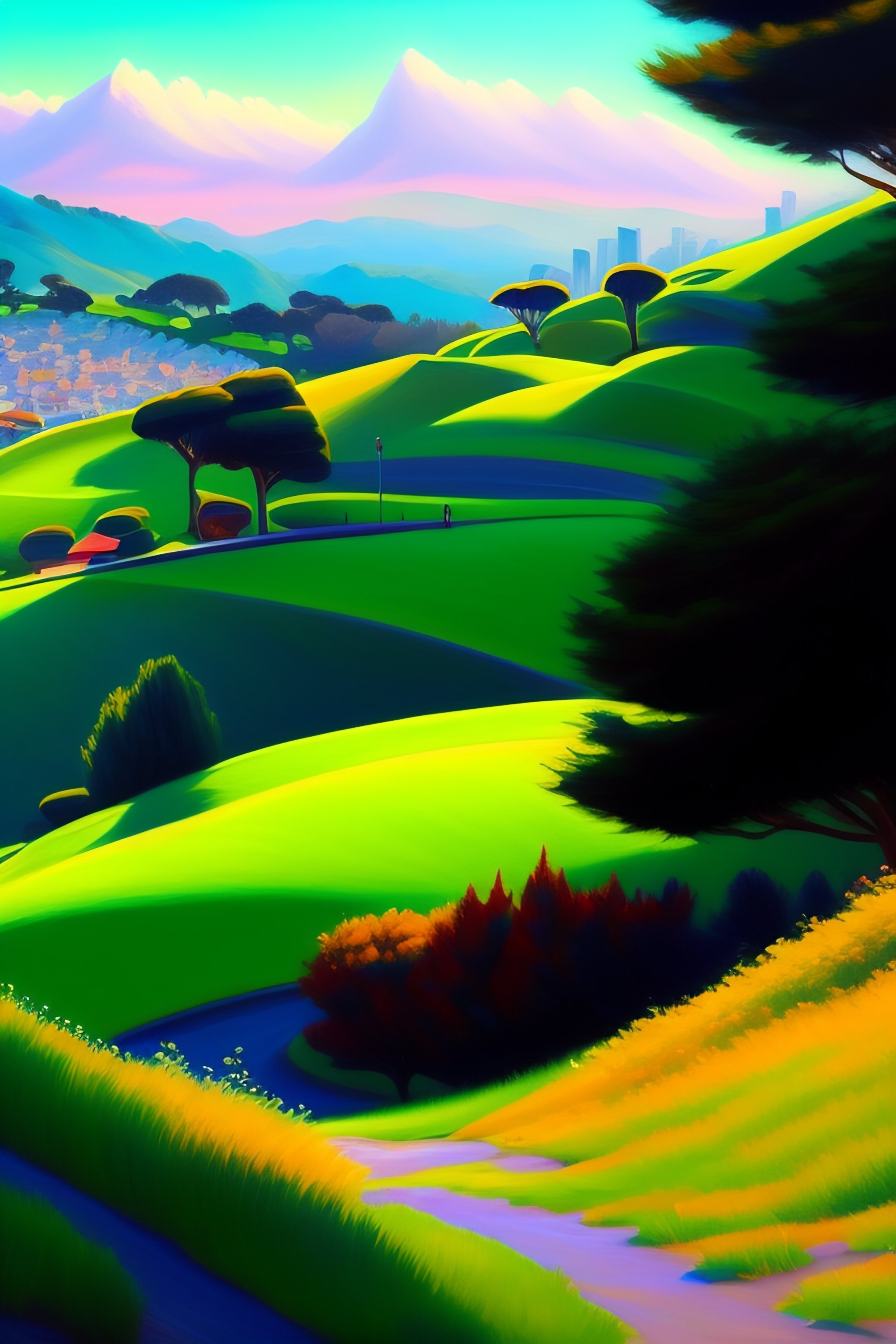 Lexica San Francisco S Green Hills During The Summertime Very