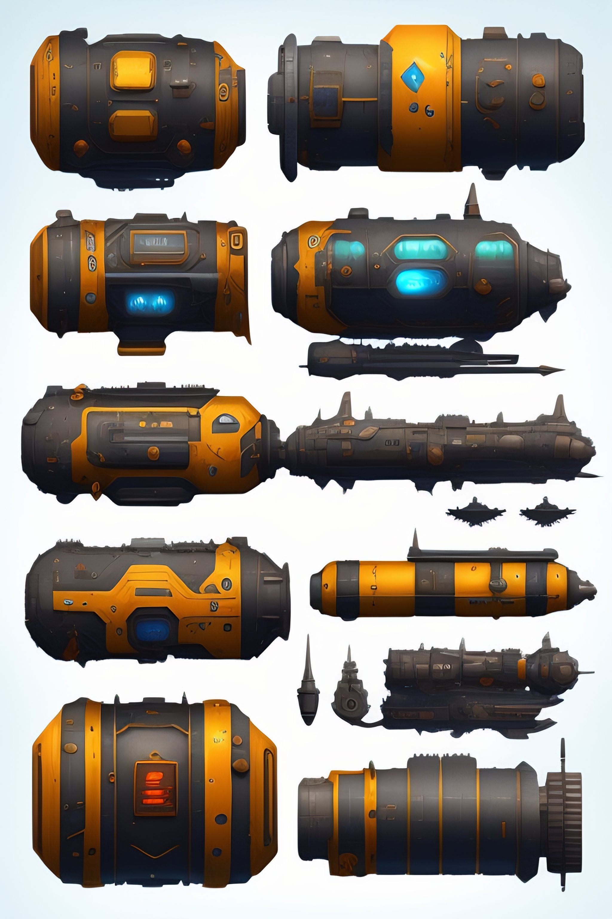 Lexica 2d Props Concept Game Design Assets Sci Fi Mine Components