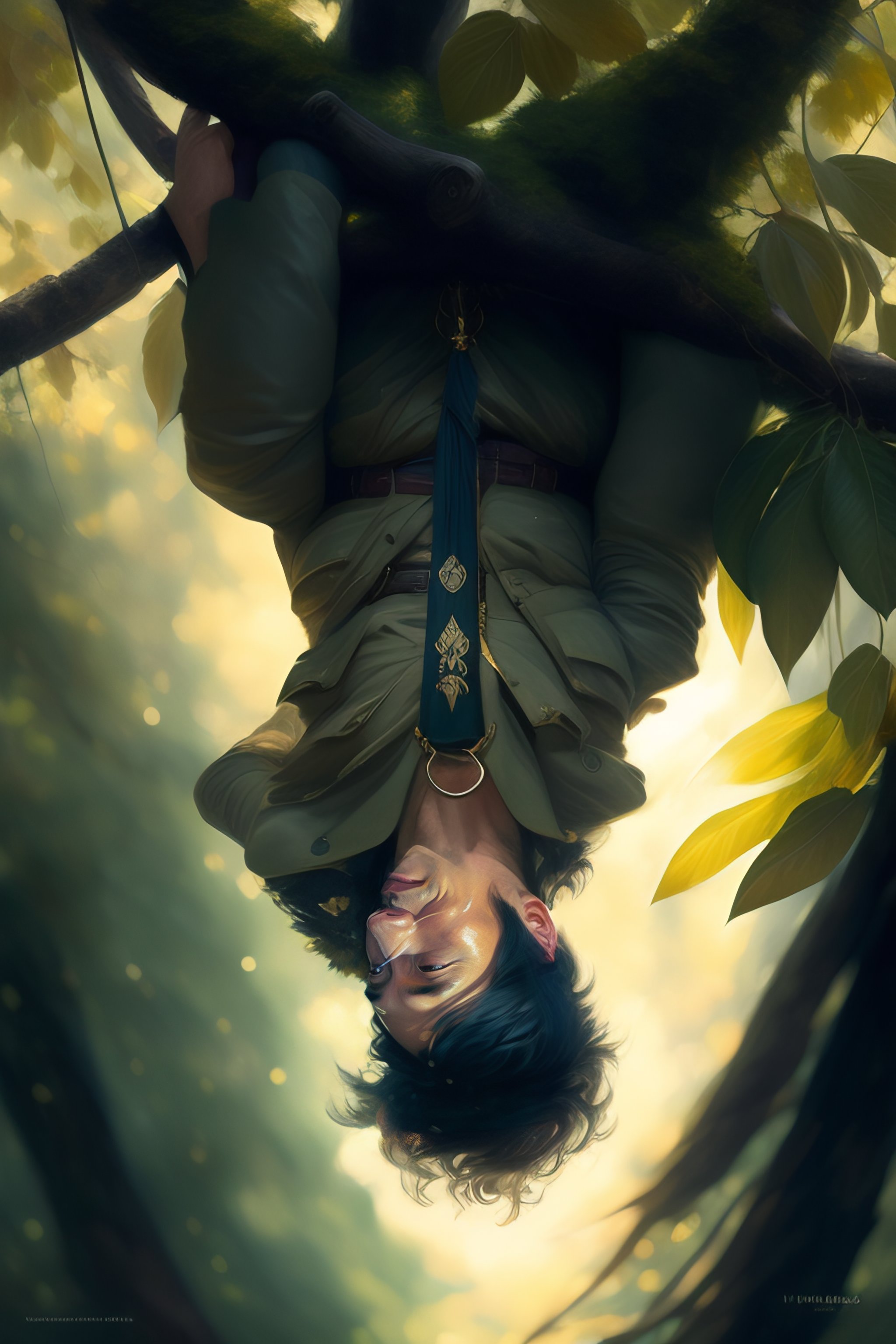 Lexica Putin Hanging Upside Down From A Tree Branch By Tsuyoshi