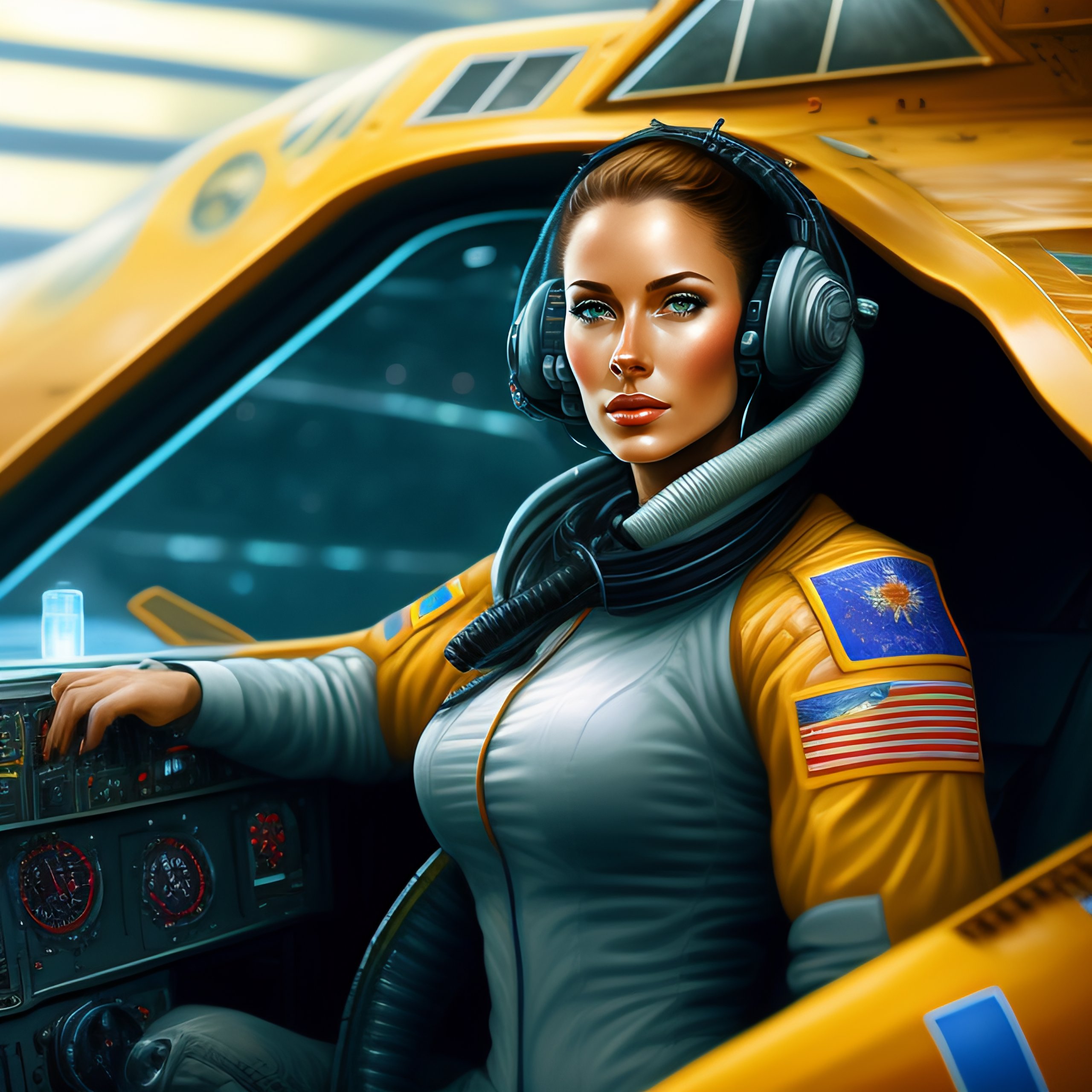 Lexica Cyborg Pilot Russian Federation Women Interior Cockpit