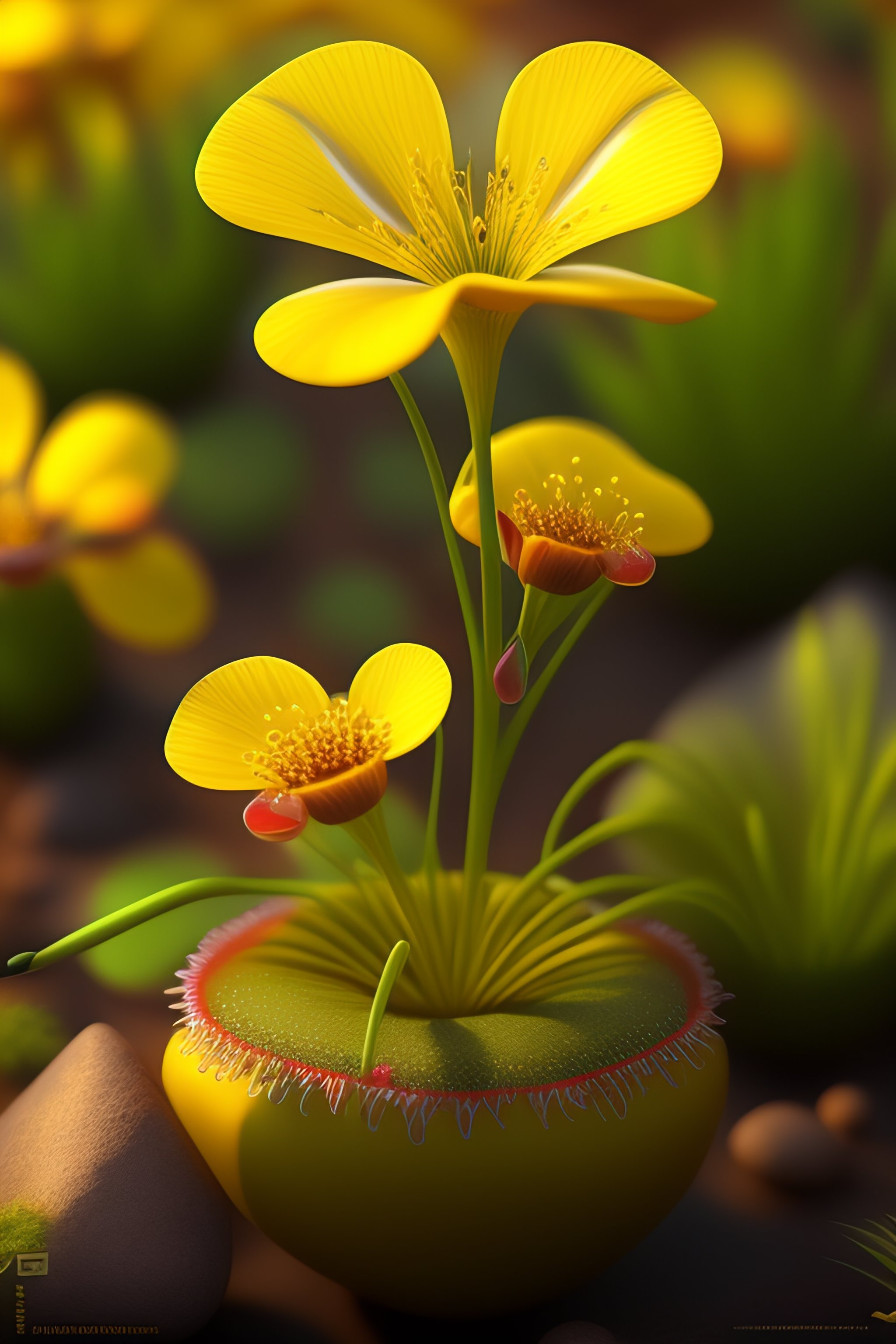 Lexica Planta Carn Vora Drosera Tent Culos Espinhosos Yellow