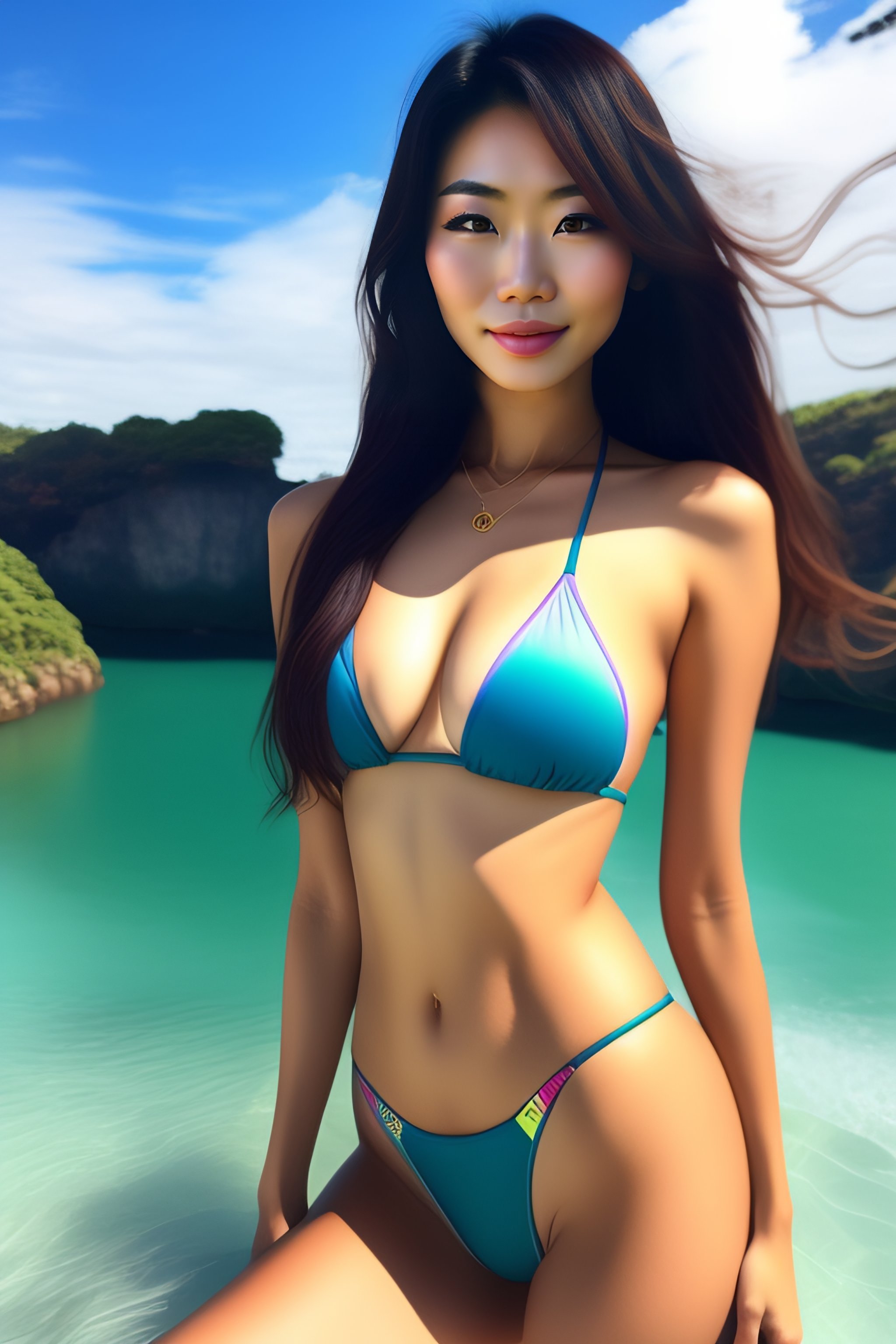 Lexica Cute Japanese Woman In A Bikini