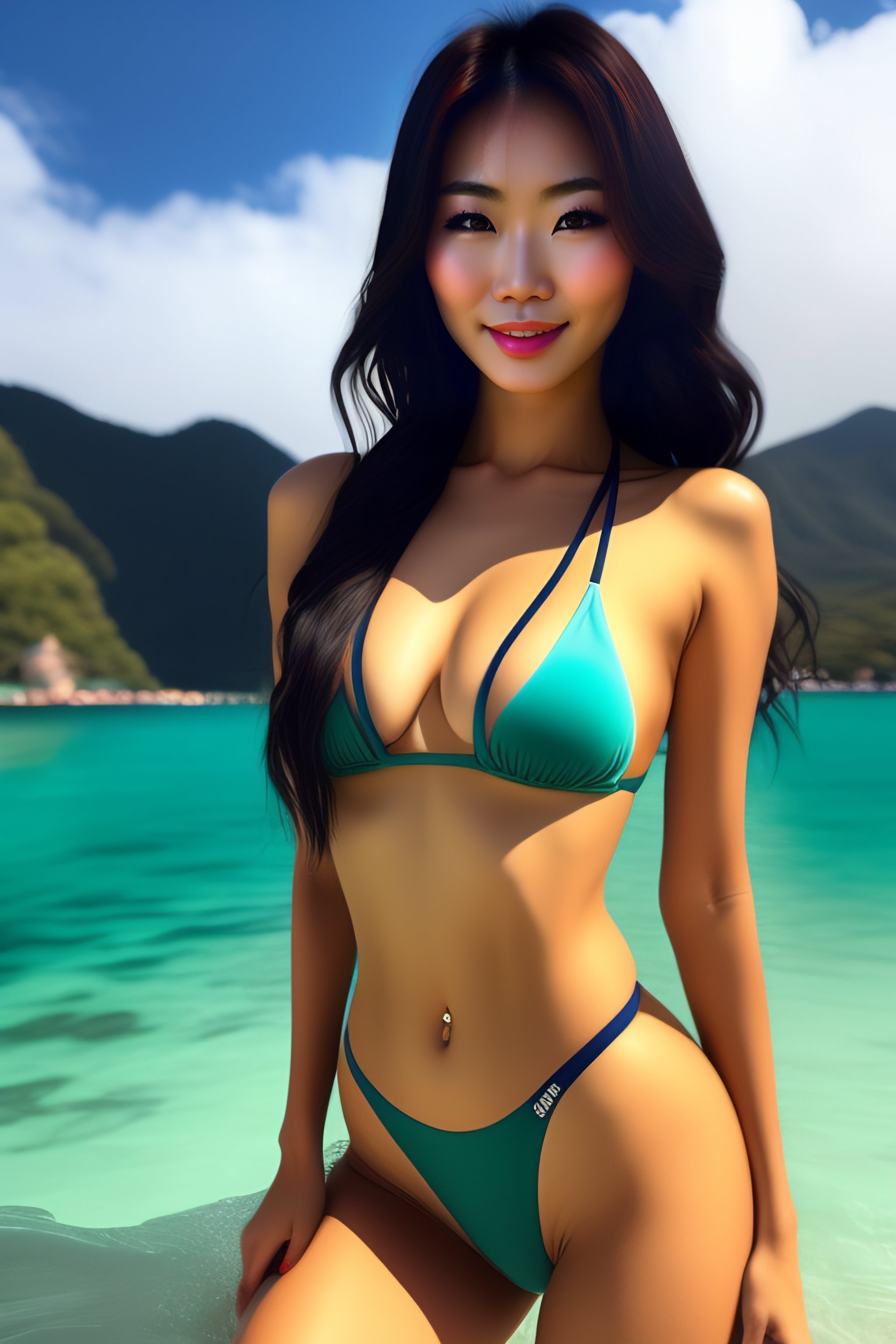 Lexica Cute Japanese Woman In A Bikini