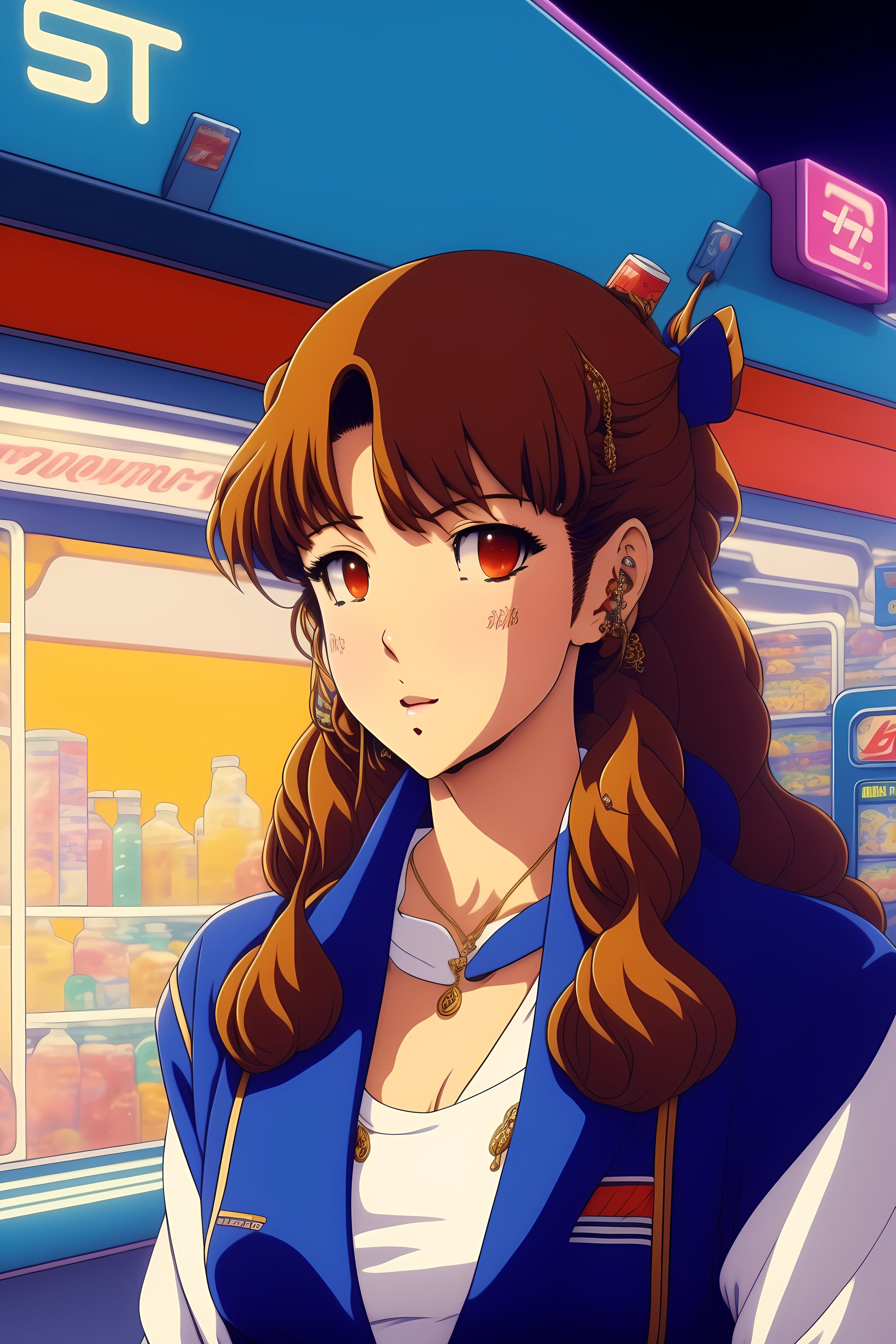 Lexica Vintage 90 S Anime Style Stylish Model Posing In 7 11