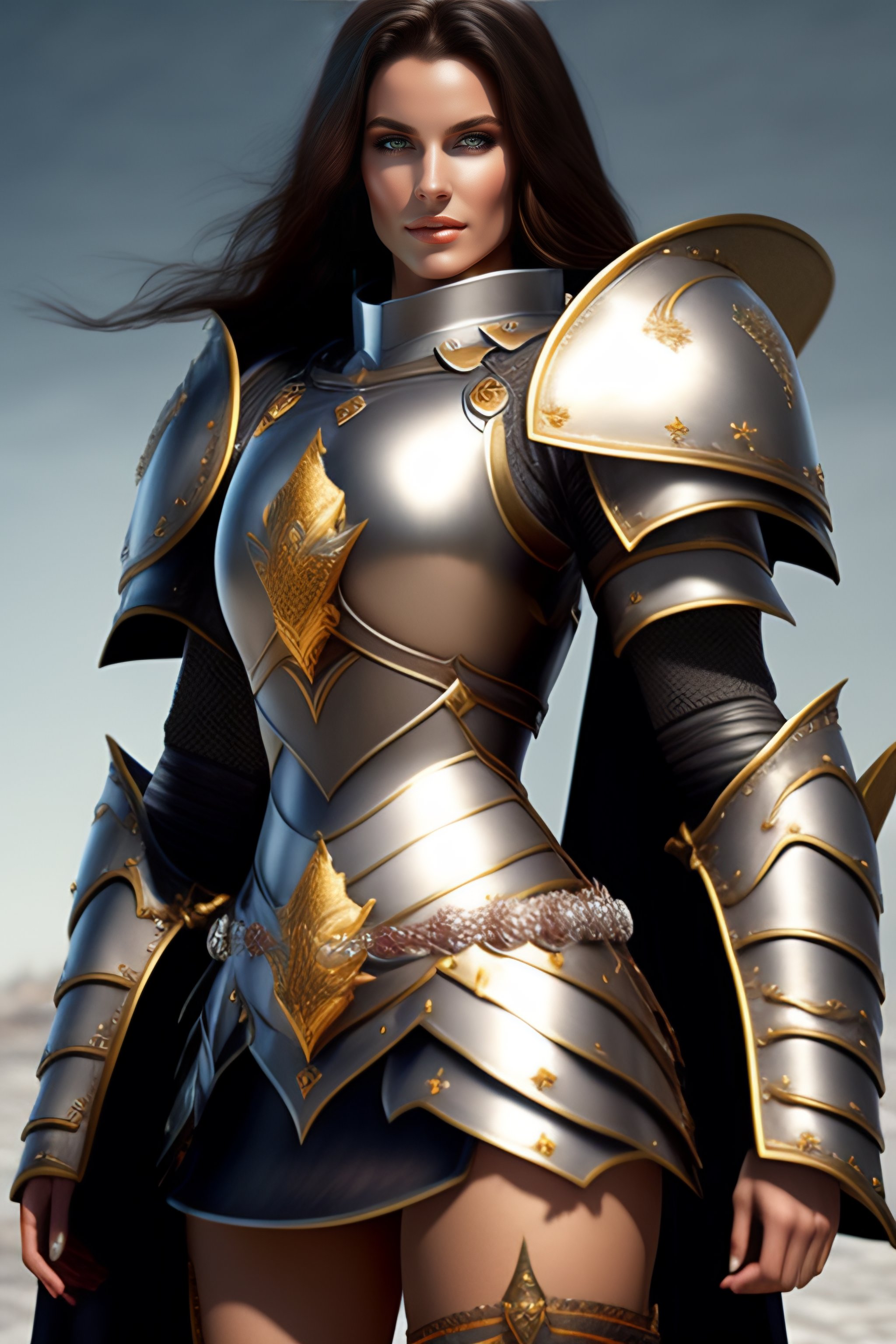 Lexica Portrait Of A Female Knight Cute Metal Bikini Really Nice