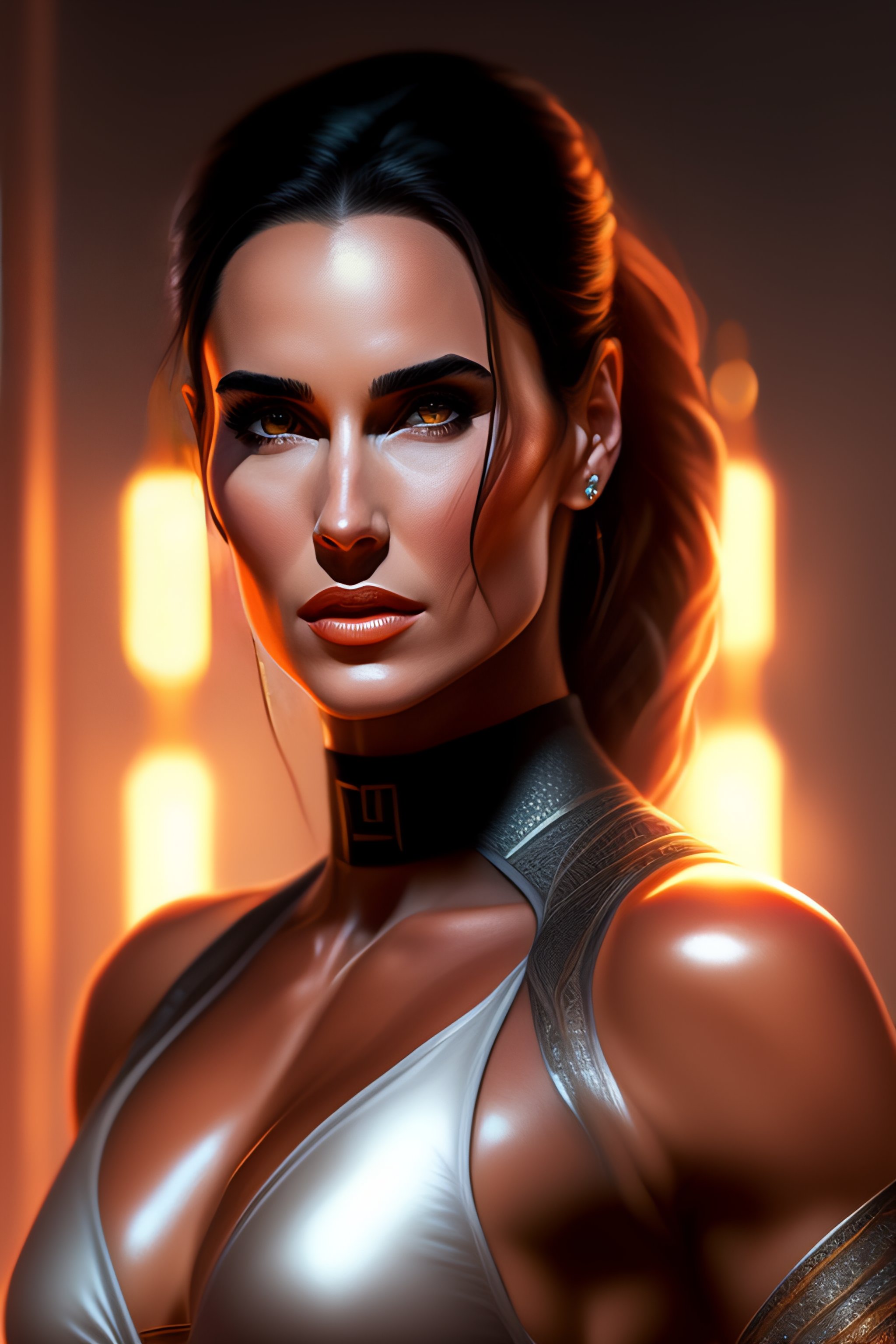 Lexica Full Body Portrait Of Thin Muscular Jennifer Connelly As Lara