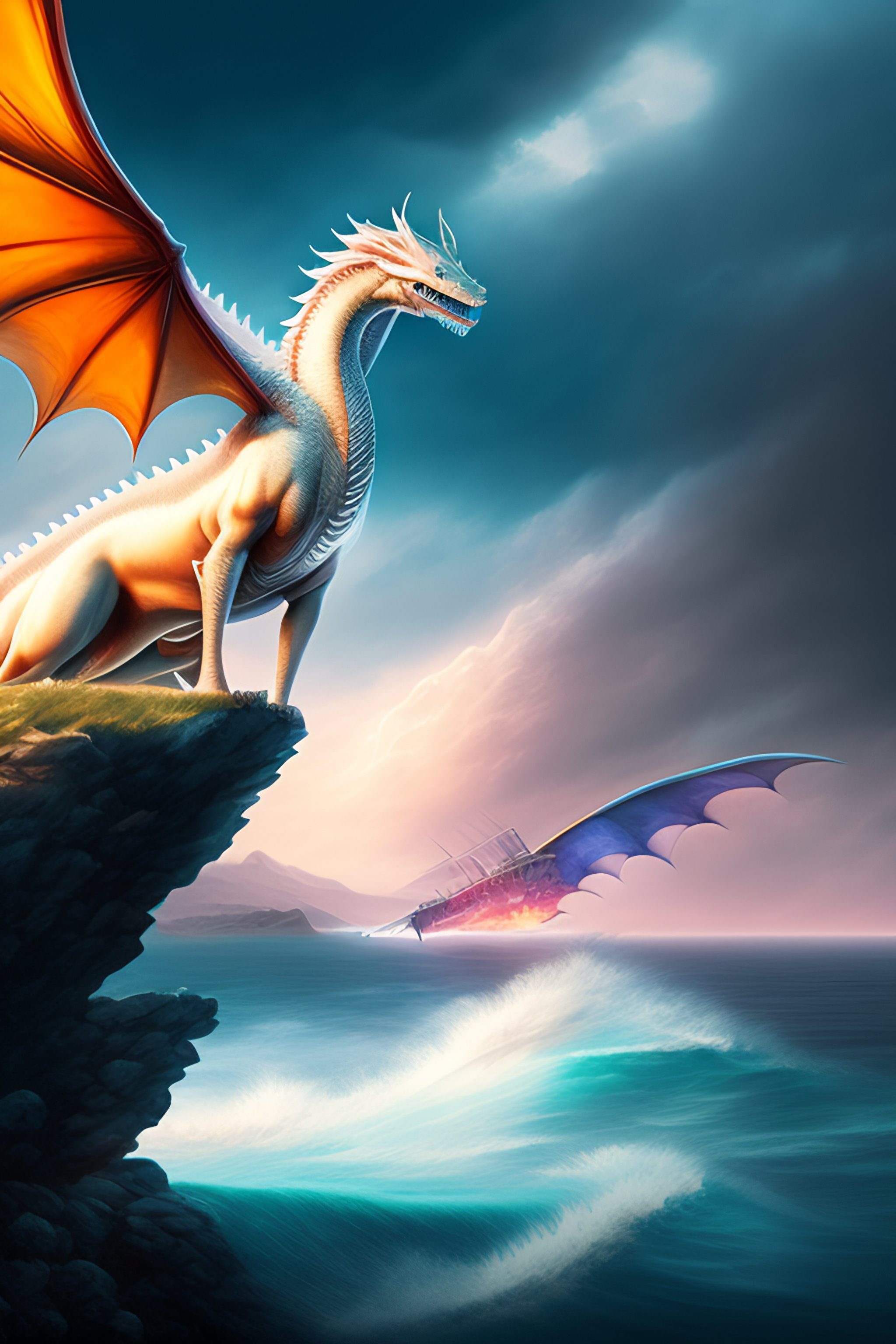 Lexica Daenerys Targaryen Is Flying A Dragon Near The Ocean